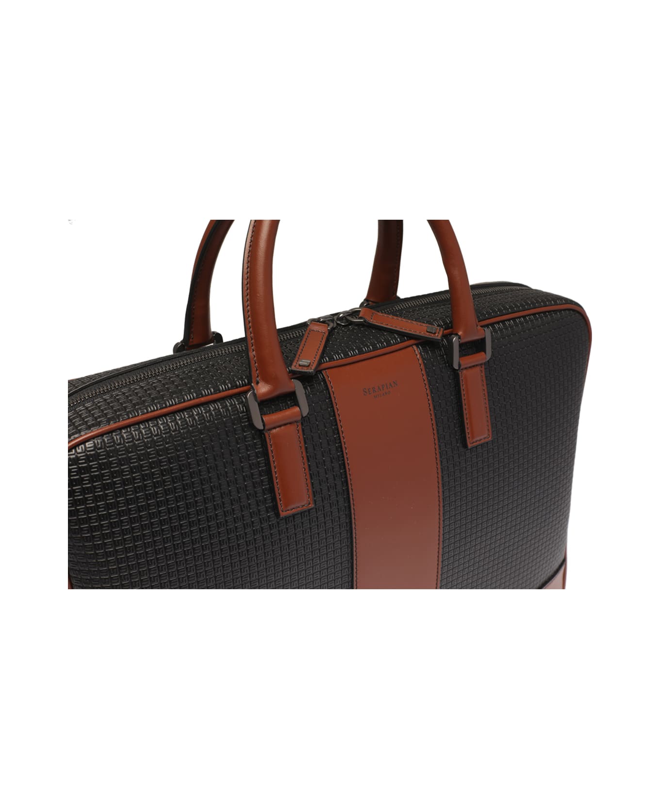 Serapian Business Slim Bag In Stepan 72 - Black