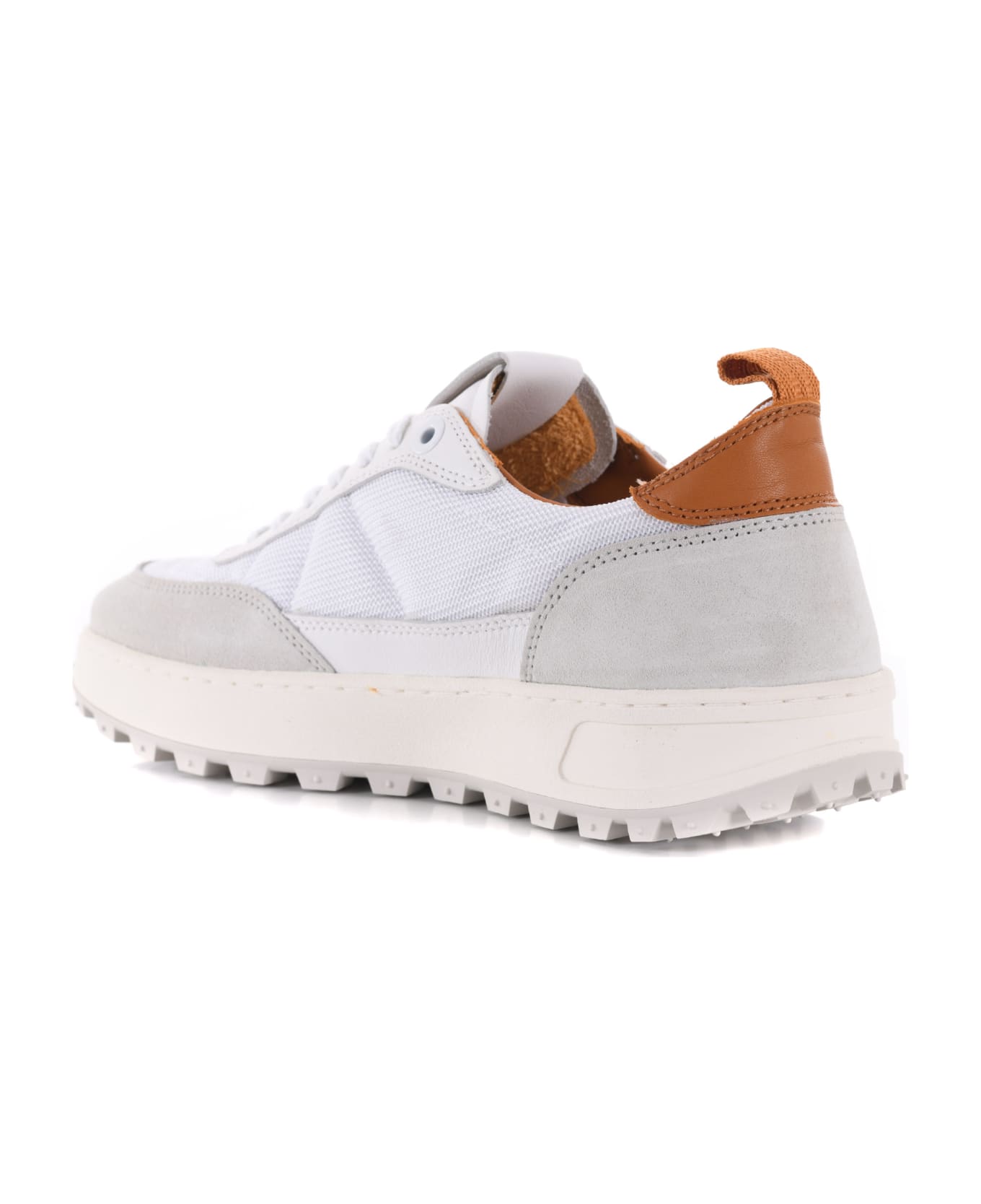 D.A.T.E. Sneakers "kdue Colored" In Suede And Nylon Mesh - Bianco/arancio