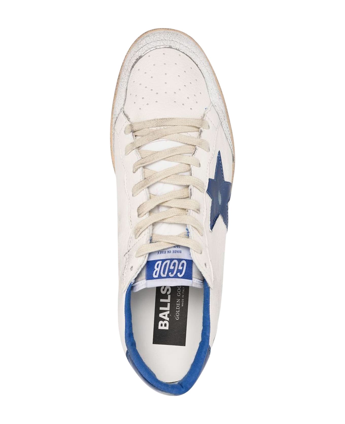 Golden Goose Ball Star Sneakers - White/Bluette