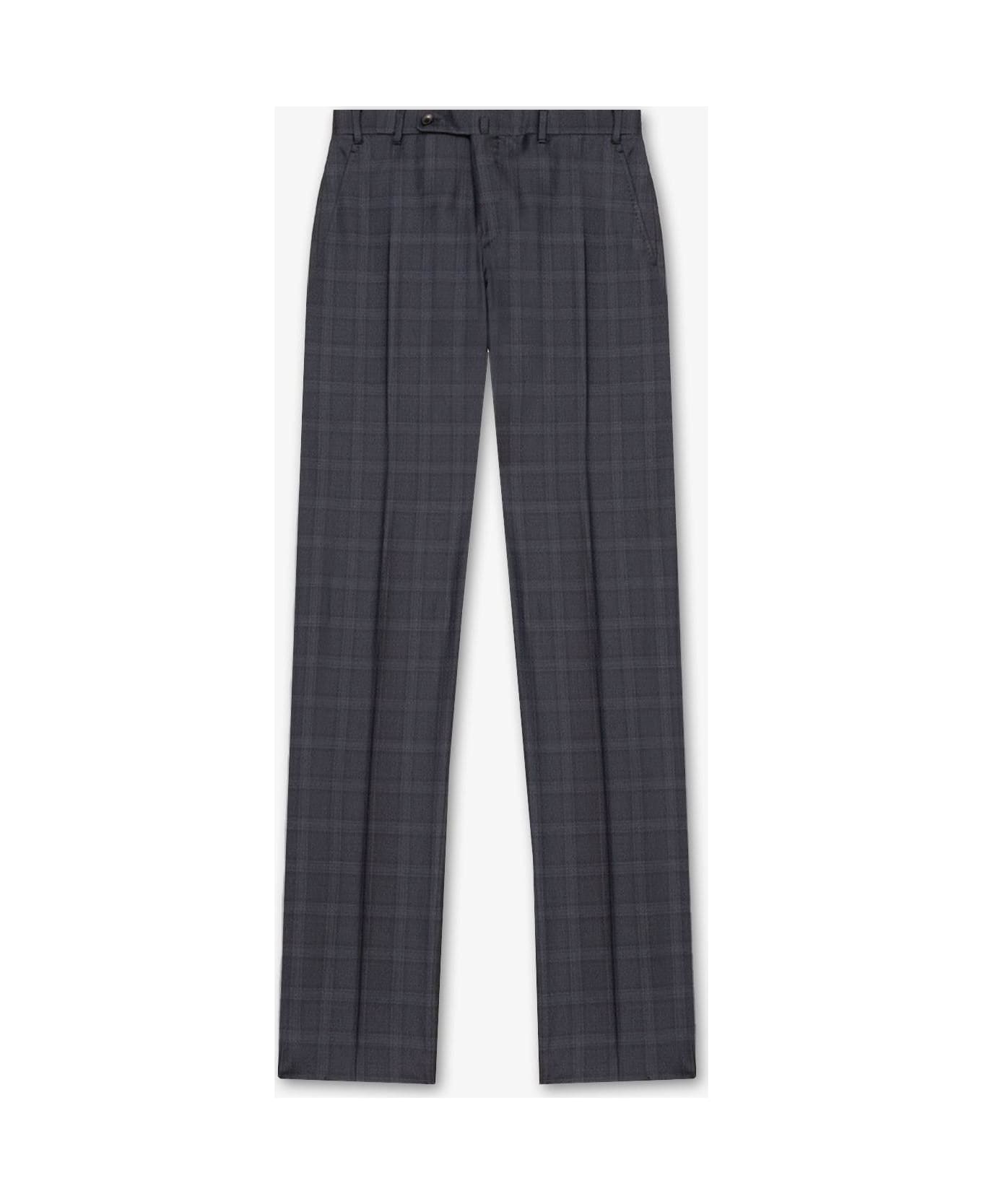Larusmiani Double-breasted Wool Suit Sydney Suit - DimGray
