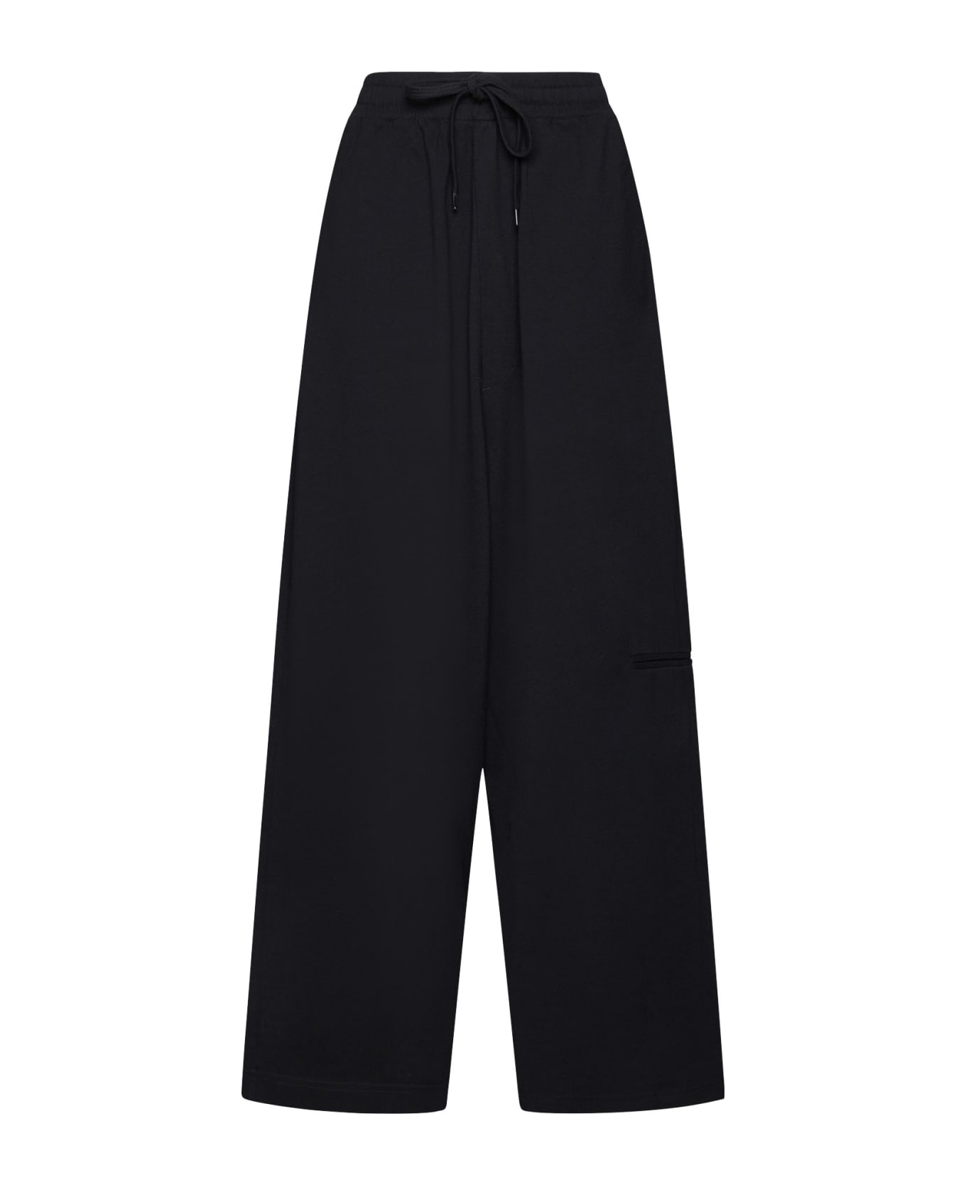 MM6 Maison Margiela Drawstring Wide-leg Trousers - Black ボトムス
