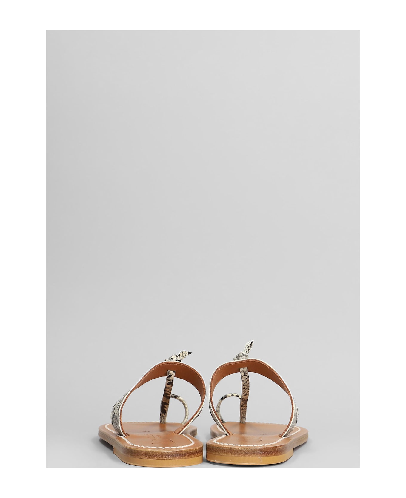 K.Jacques Ganges F Flats In Beige Leather - beige