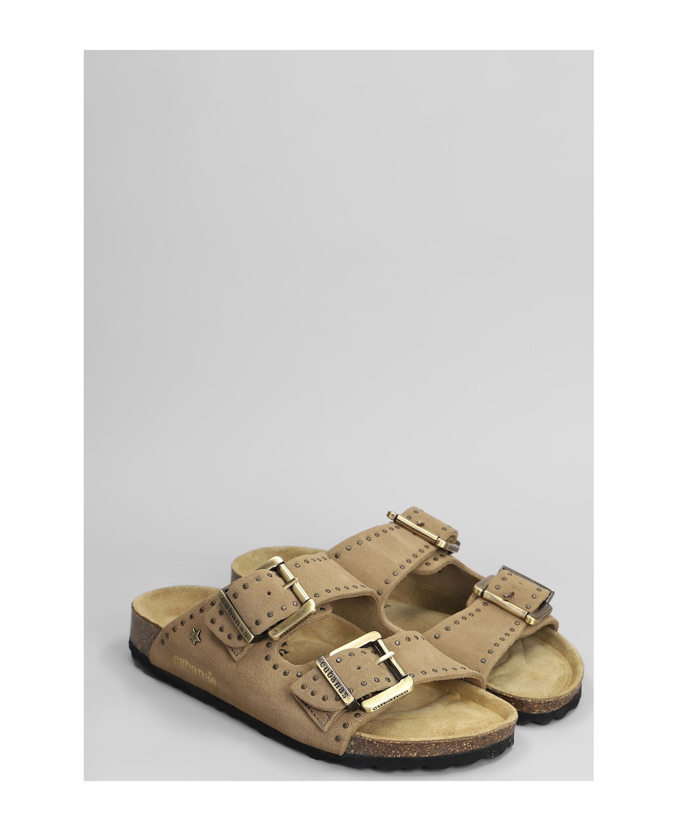 Cubanas Amalia Flats In Taupe Suede - taupe