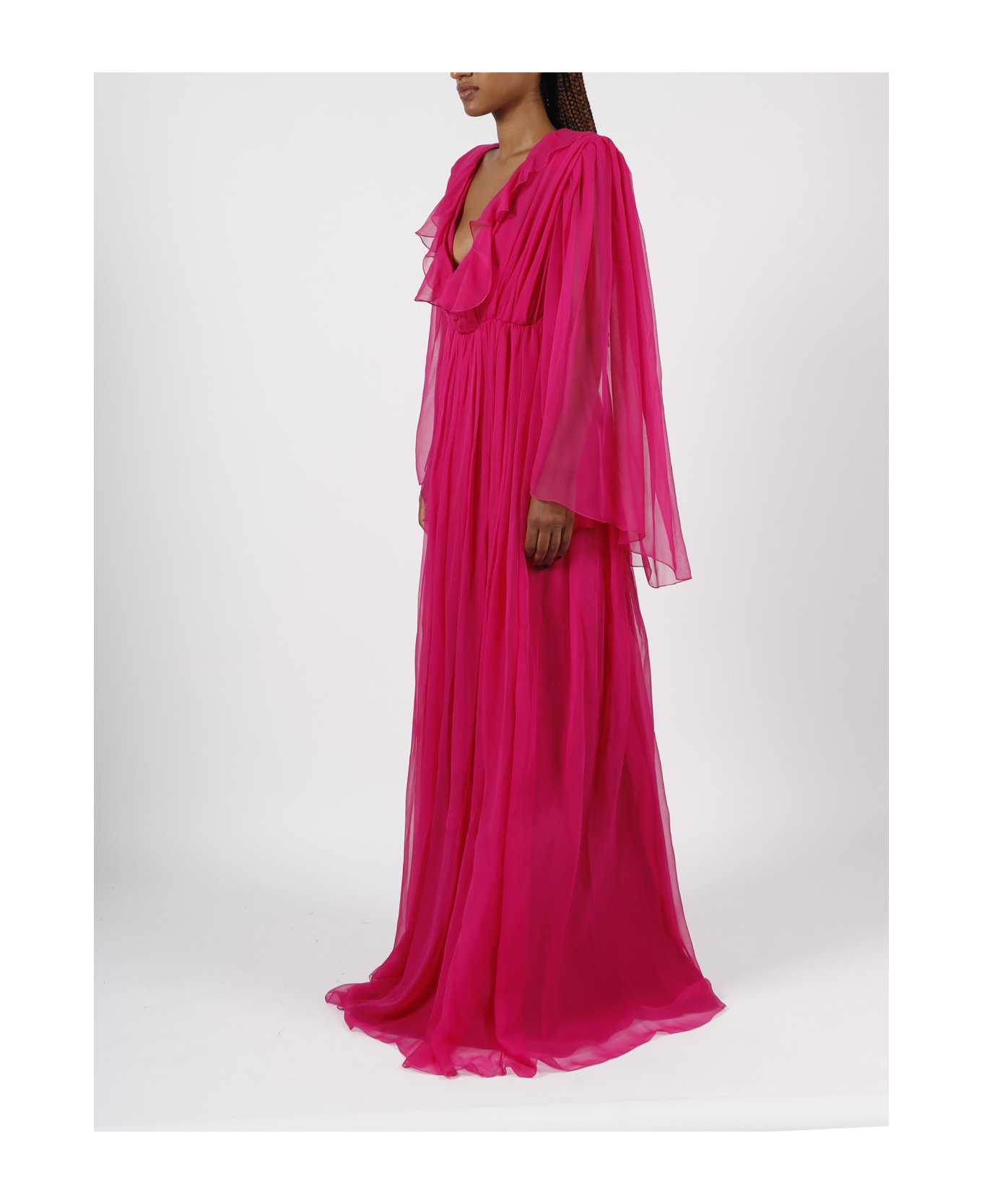 Gucci Chiffon Silk Dress - Pink & Purple