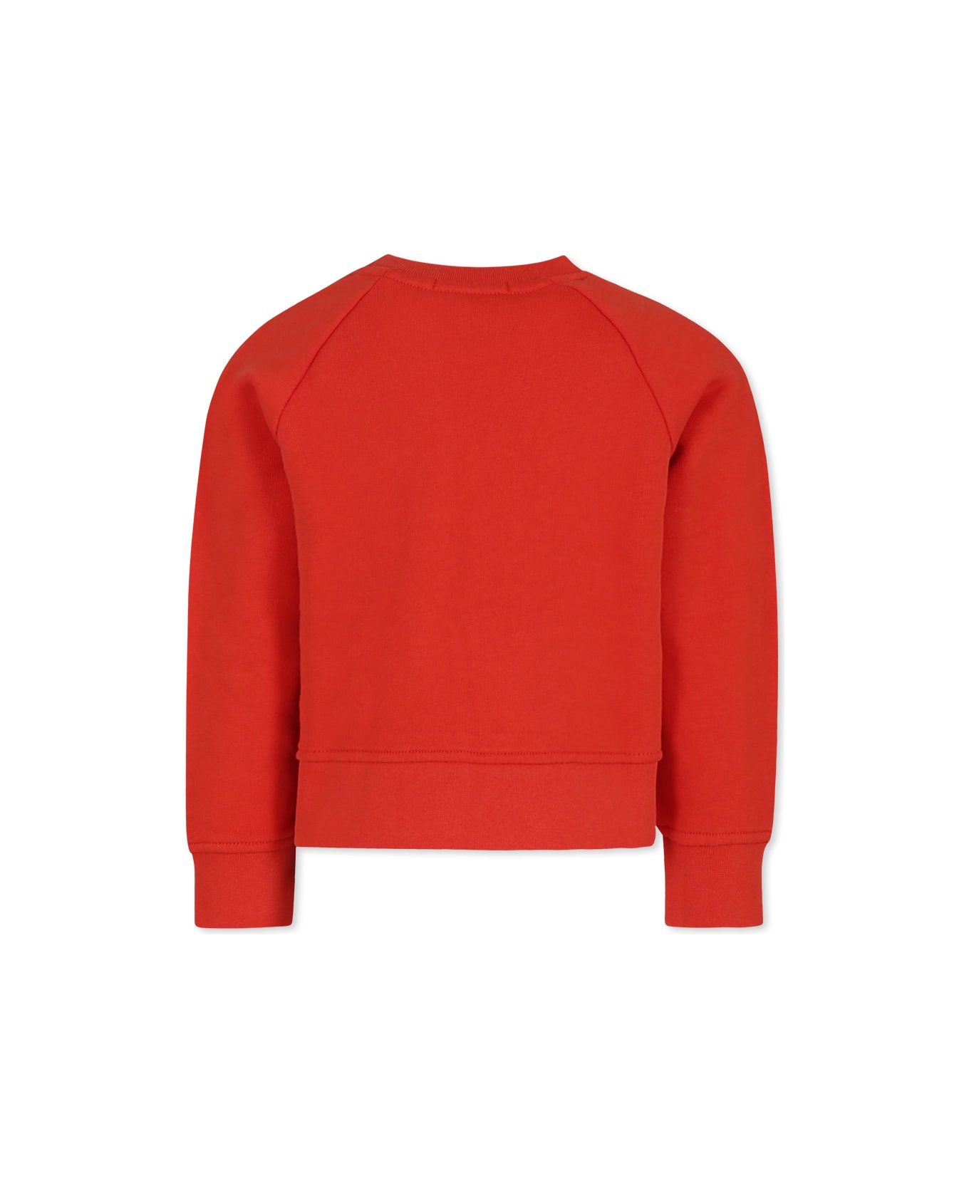 Stella McCartney Kids Red Cropped Sweatshirt For Girl With Logo - Red