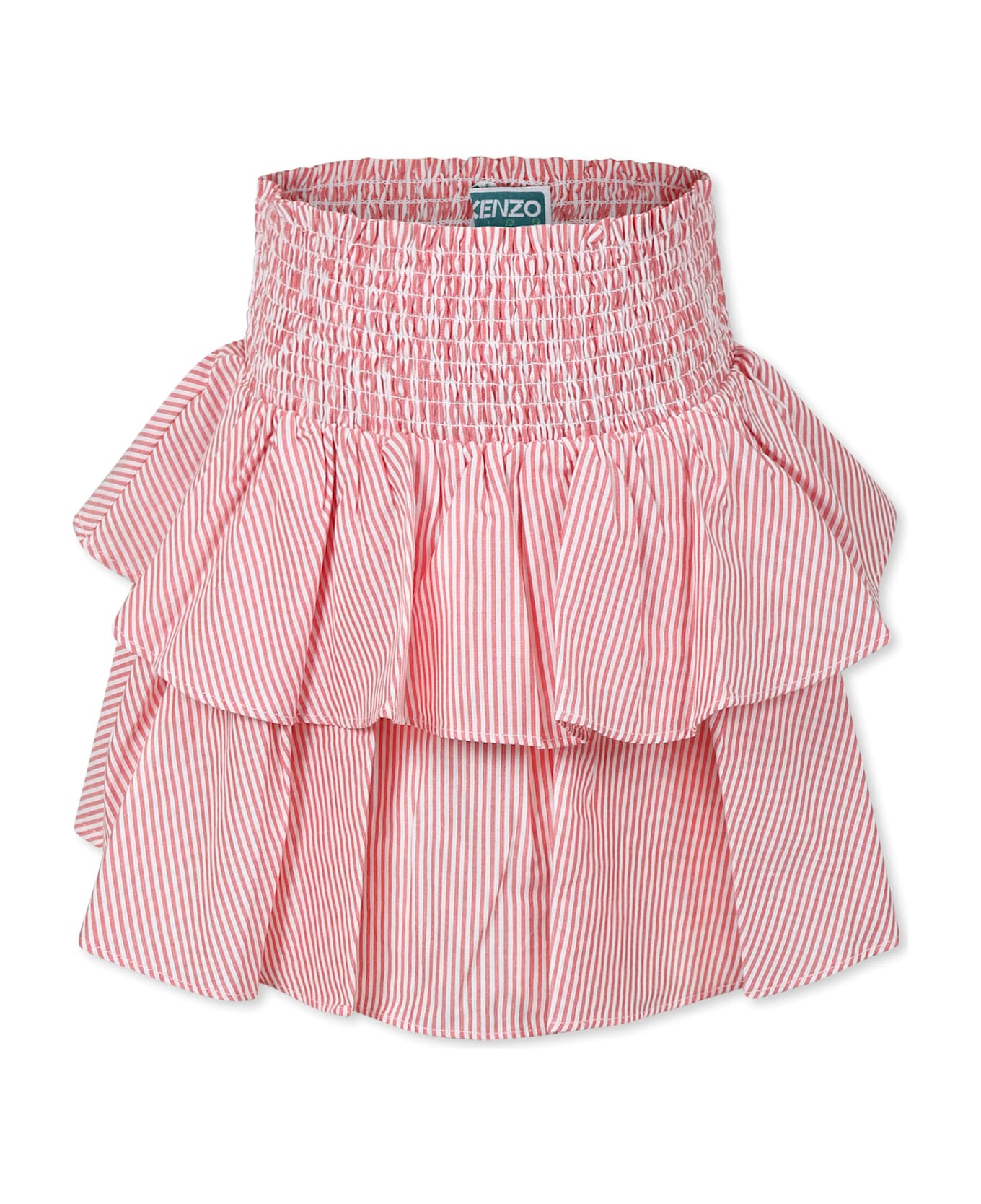 Kenzo Kids Red Skirt For Girl With Heart - Red
