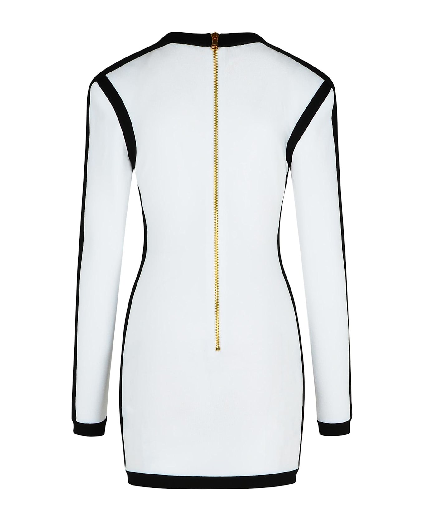 Balmain White Viscose Blend Dress - White