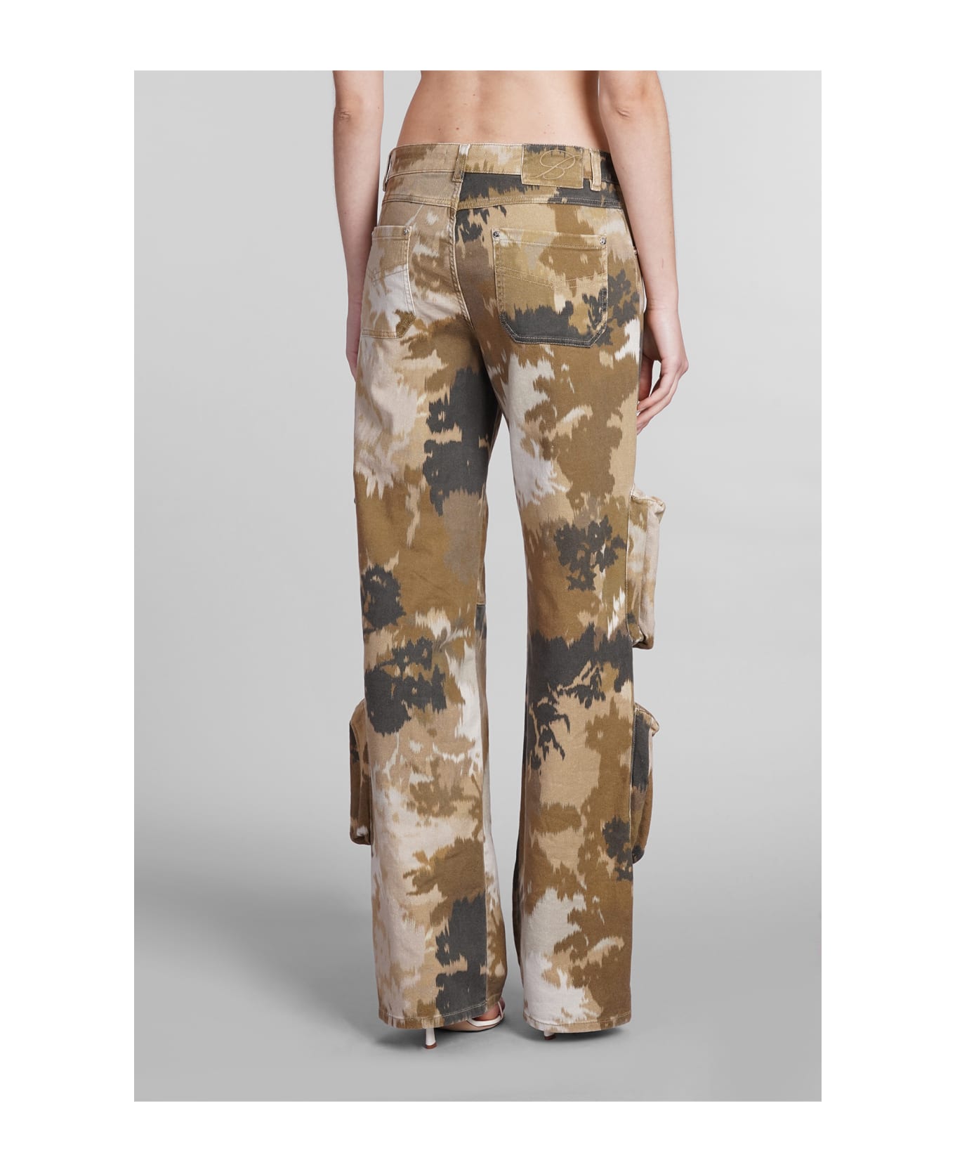 Blumarine Pants In Camouflage Cotton - Camoscio amphora ボトムス