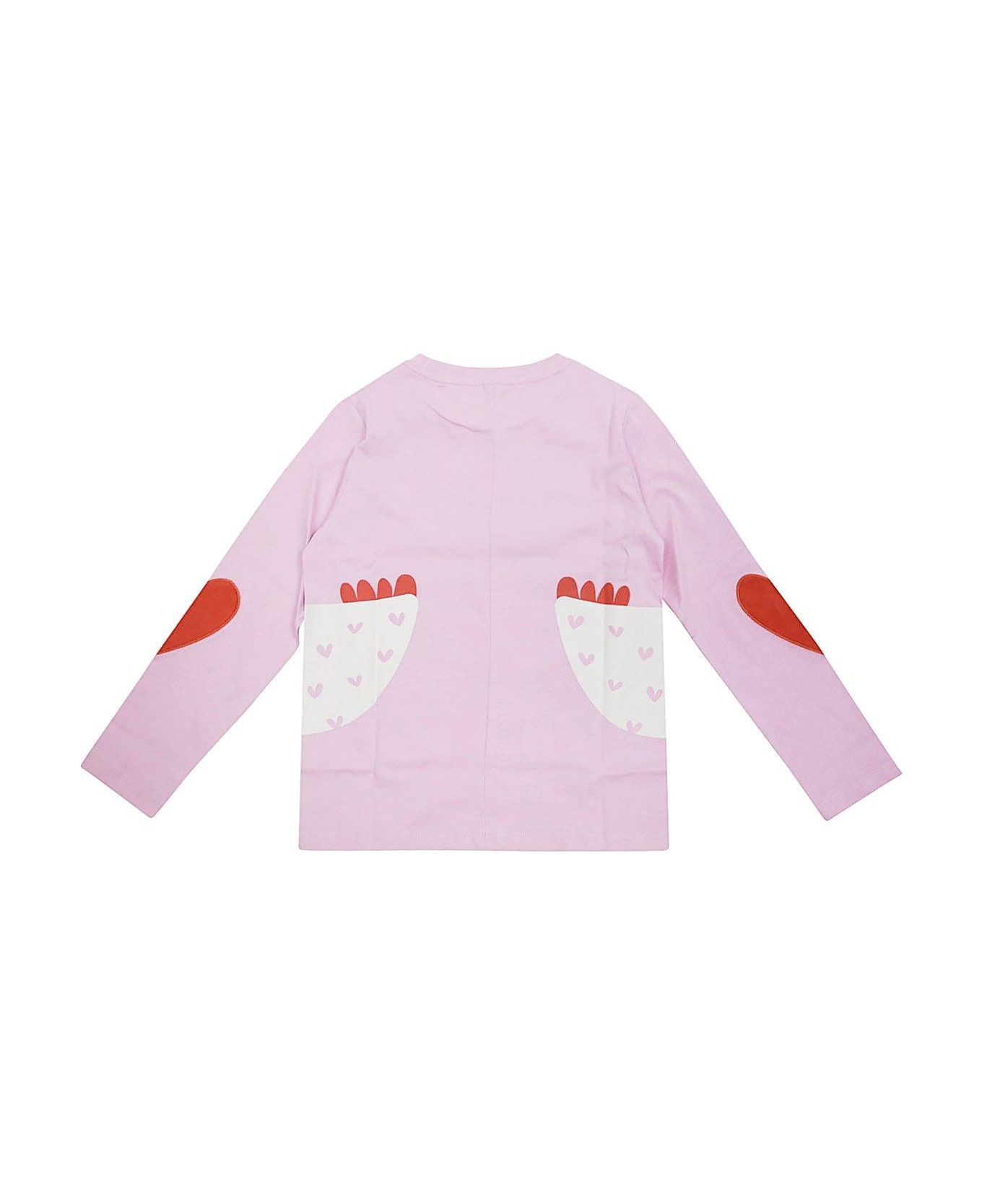 Stella McCartney Animal Printed Crewneck Sweatshirt - Rosa 