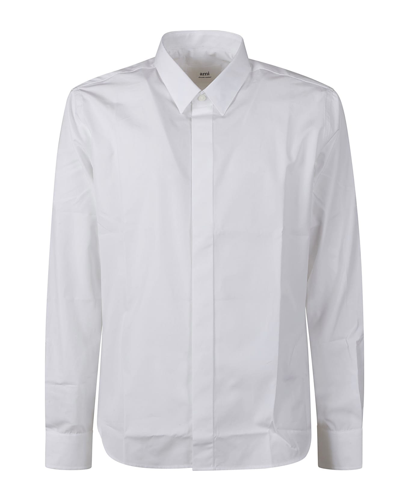 Ami Alexandre Mattiussi Round Hem Plain Shirt - White シャツ