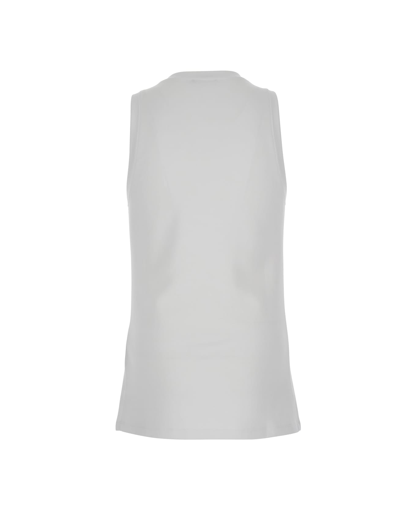 Balmain Small Pb Logo Tank Top - White