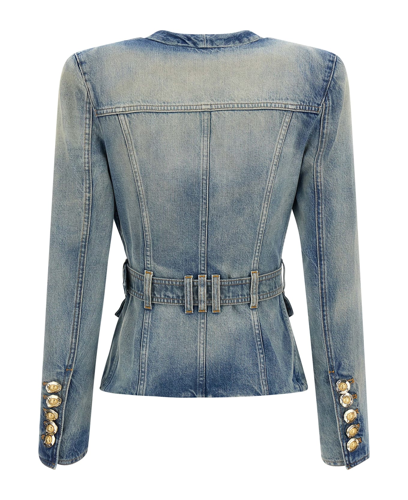 Balmain Denim Blazer - Light Blue