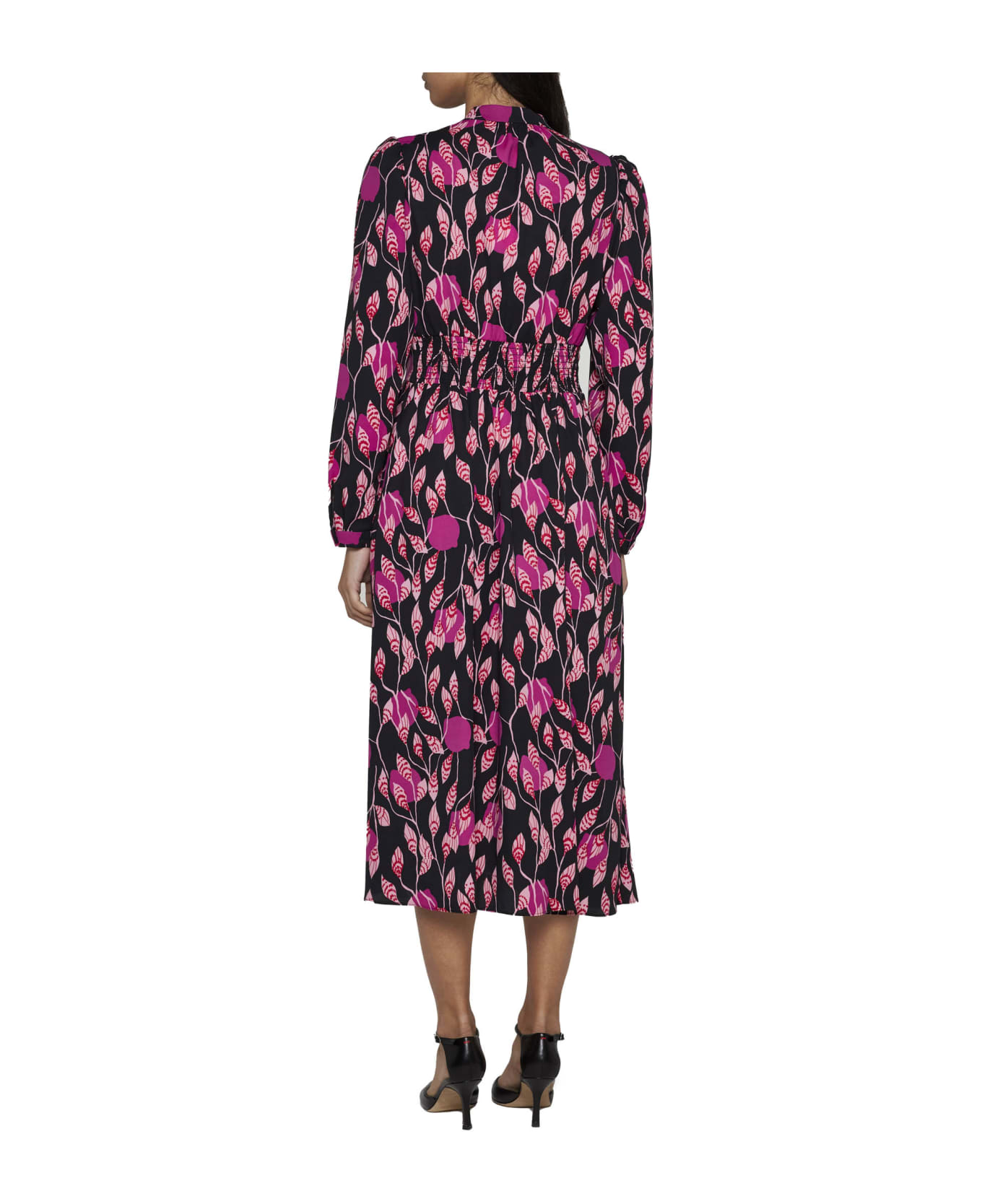 Diane Von Furstenberg Dress - Lantern leaves posion pk lg ワンピース＆ドレス