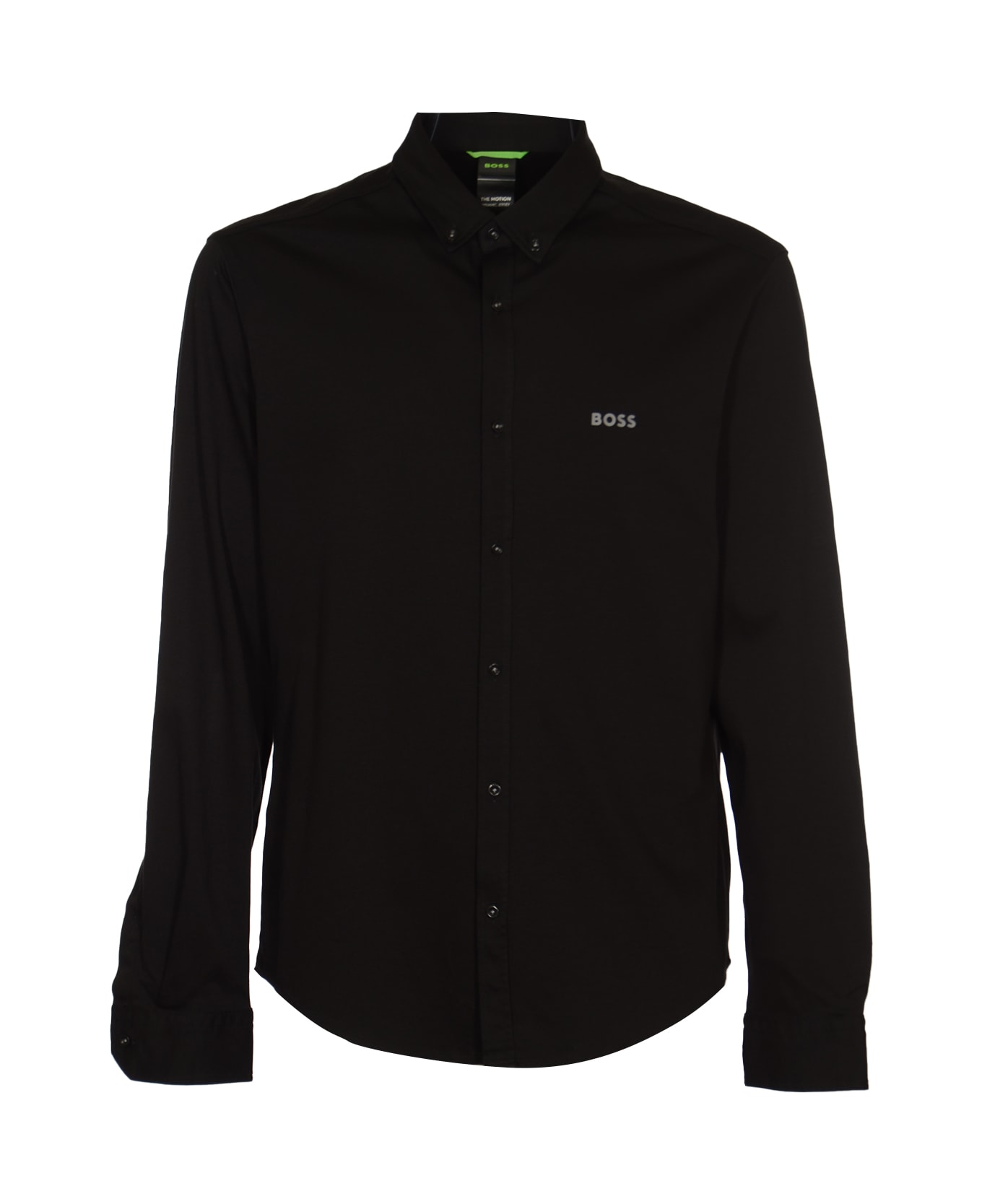 Hugo Boss Button Down Collar Cotton Shirt - Black シャツ