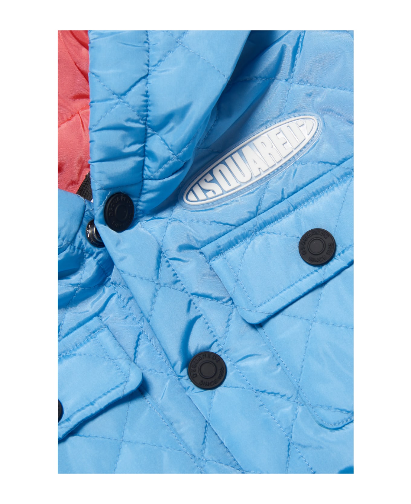 Dsquared2 D2j437b Jacket Dsquared Lightweight Padded Jacket With Surf Logo Patch - Azzurro