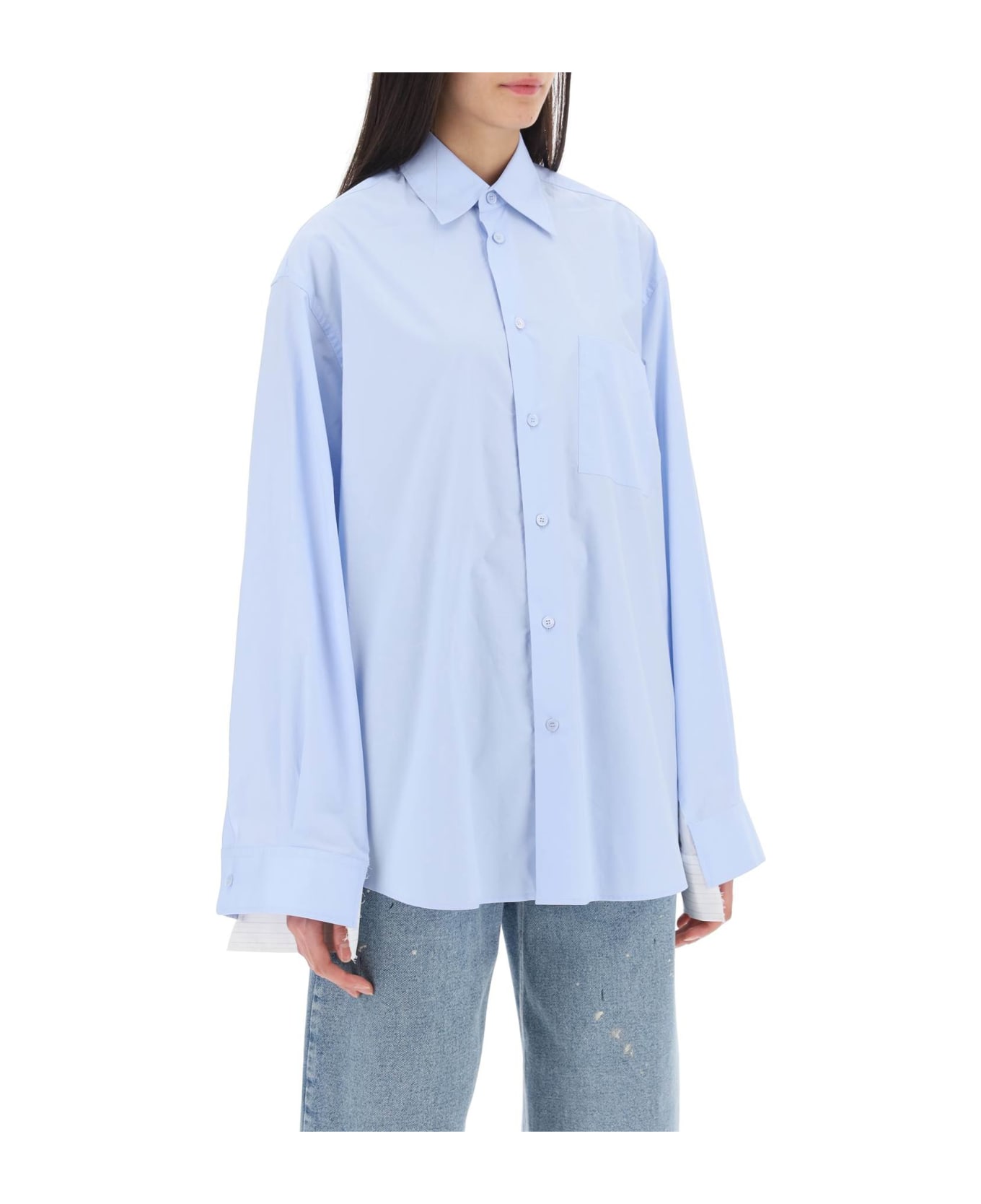 MM6 Maison Margiela Cotton Shirt - Light Blue