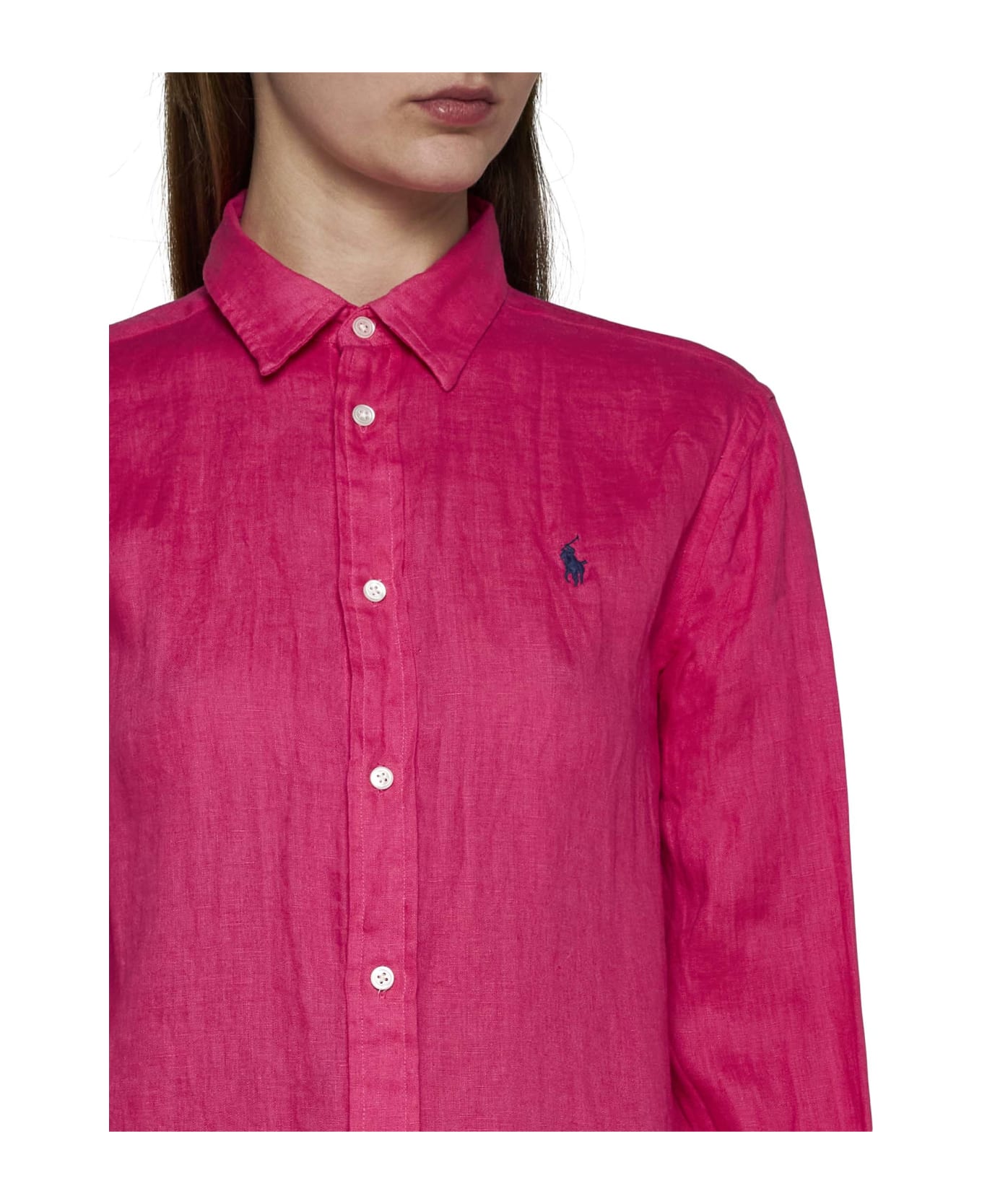 Polo Ralph Lauren Fuchsia Linen Shirt - DESERTPINK シャツ