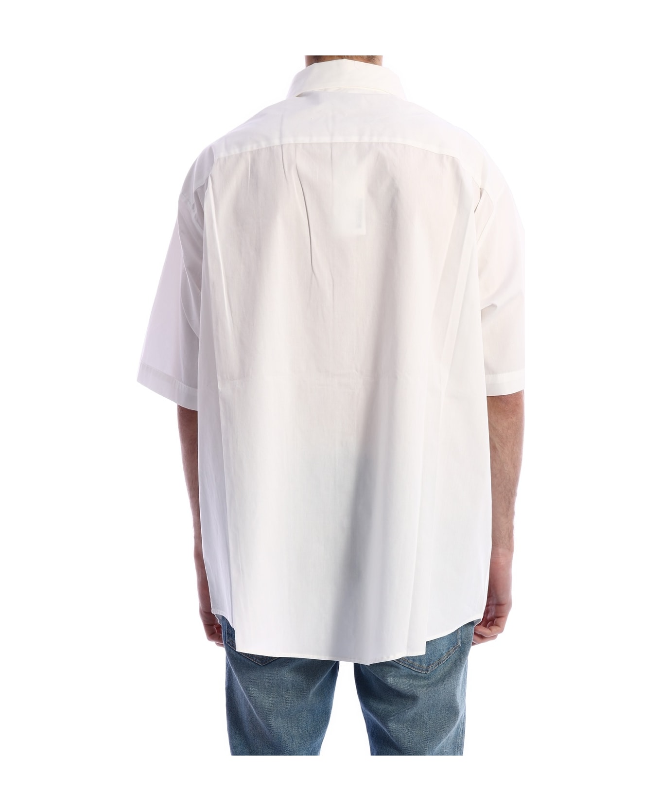 FourTwoFour on Fairfax Logo Shirt White - WHITE シャツ