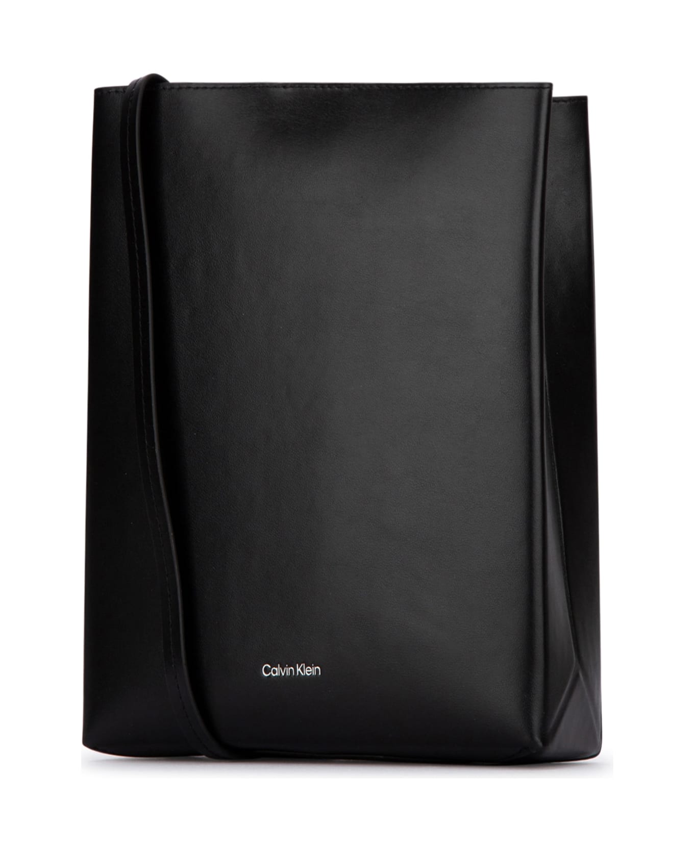 Calvin Klein Paper Bag Ns Crossbo - Black クラッチバッグ