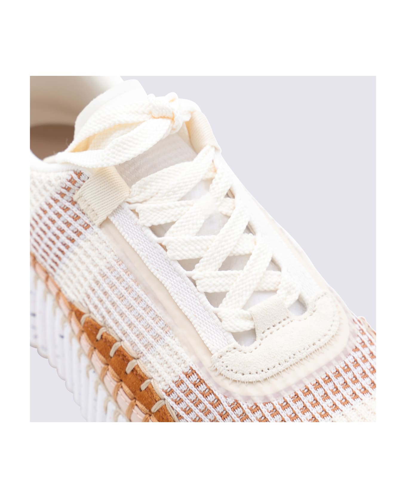 Chloé Brown Nama Sneakers - NATURAL BROWN