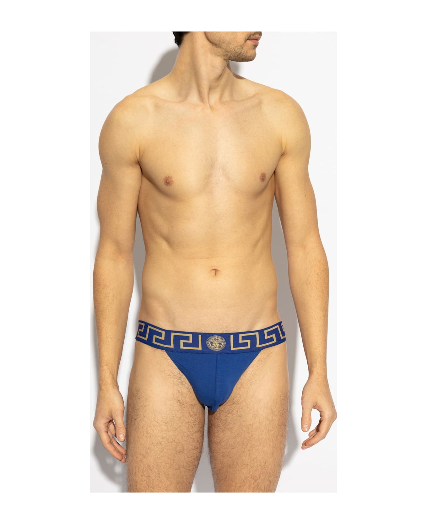Versace Cotton 
jockstrap
 - Blue