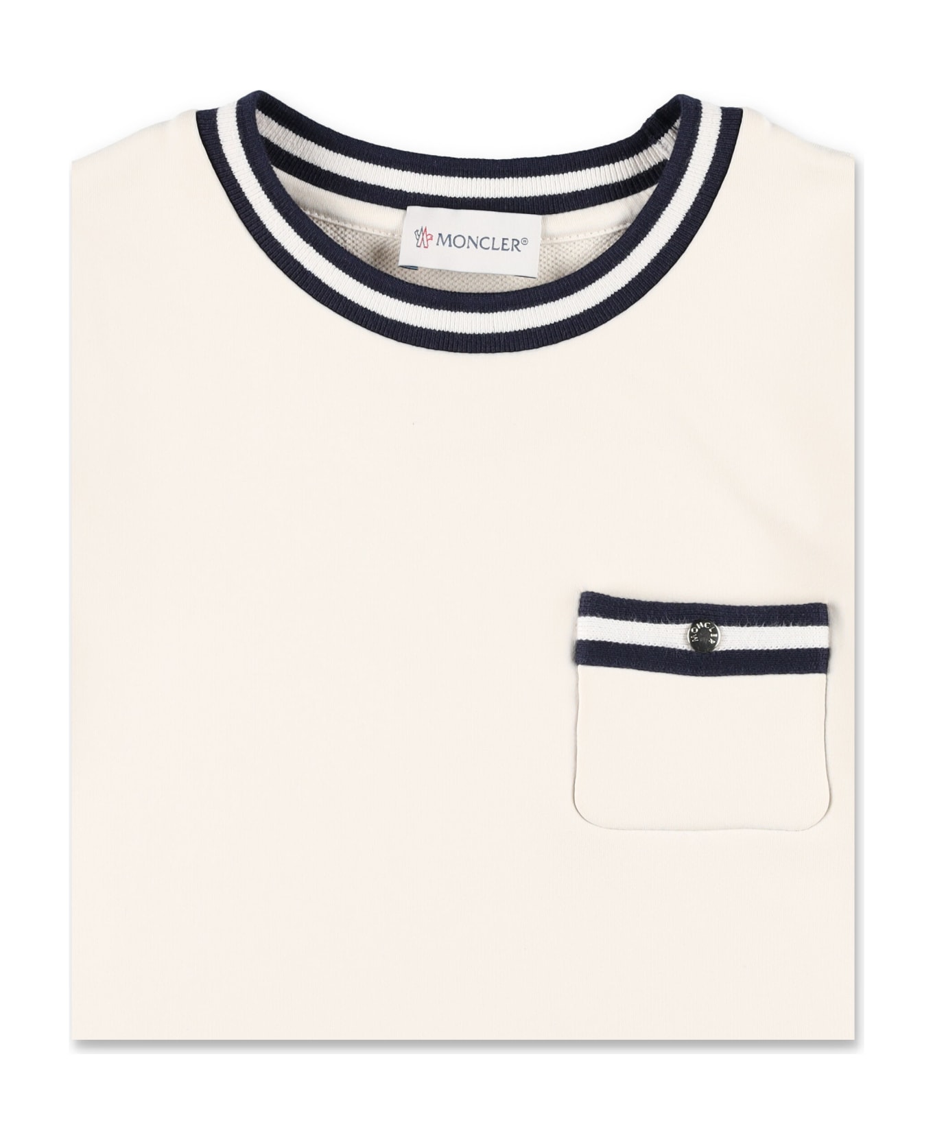 Moncler Cotton Jersey Dress - WHITE ワンピース＆ドレス
