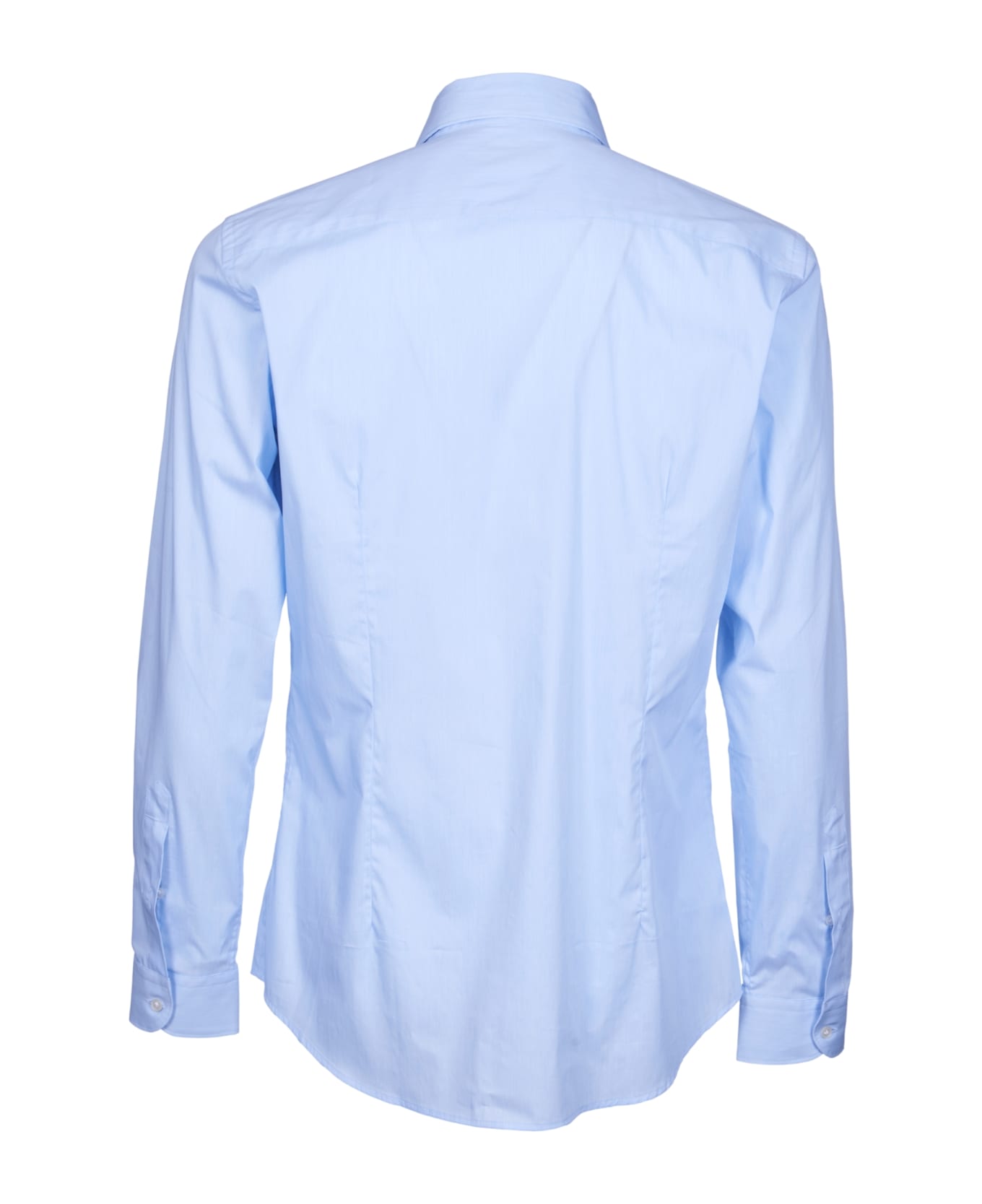Fay Shirt With Stretch French Collar - Azzurro
