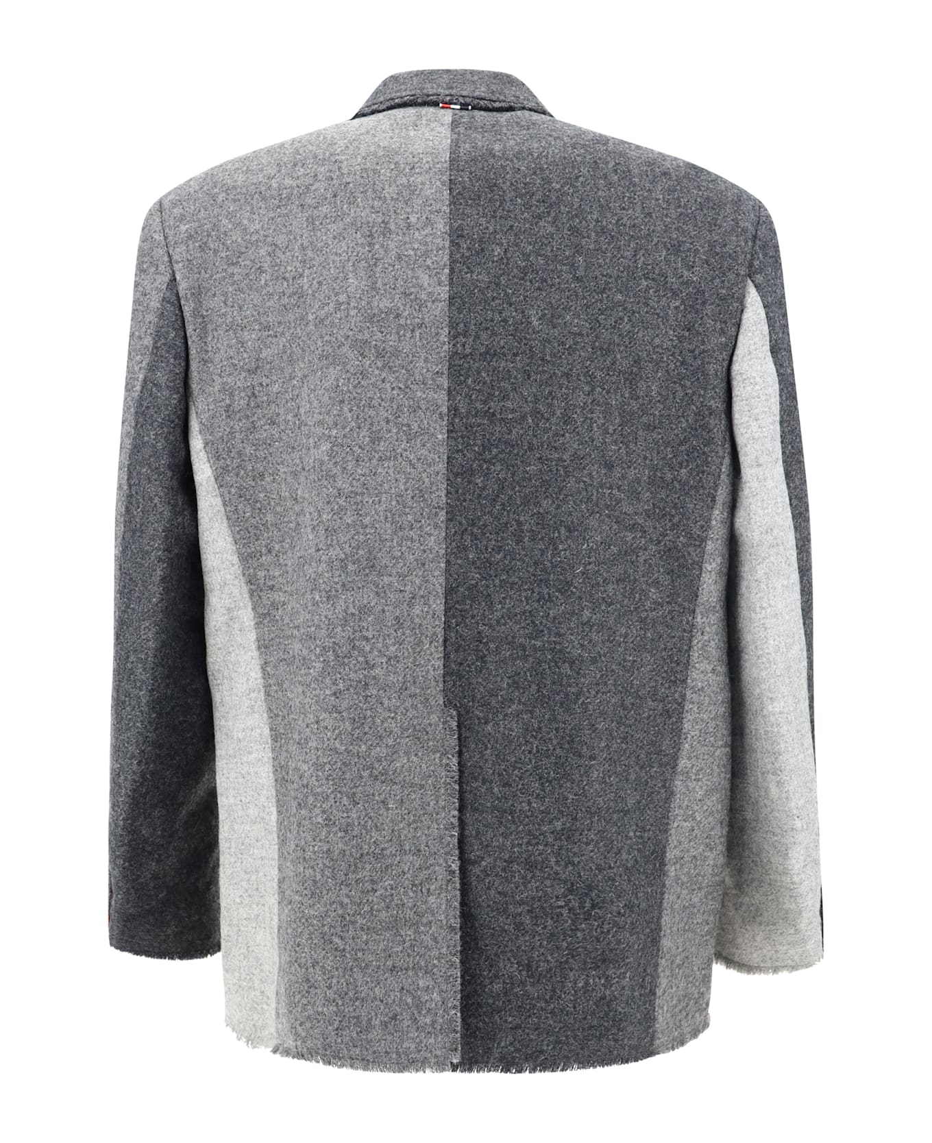 Thom Browne Light And Dark Grey Wool Blazer - 55