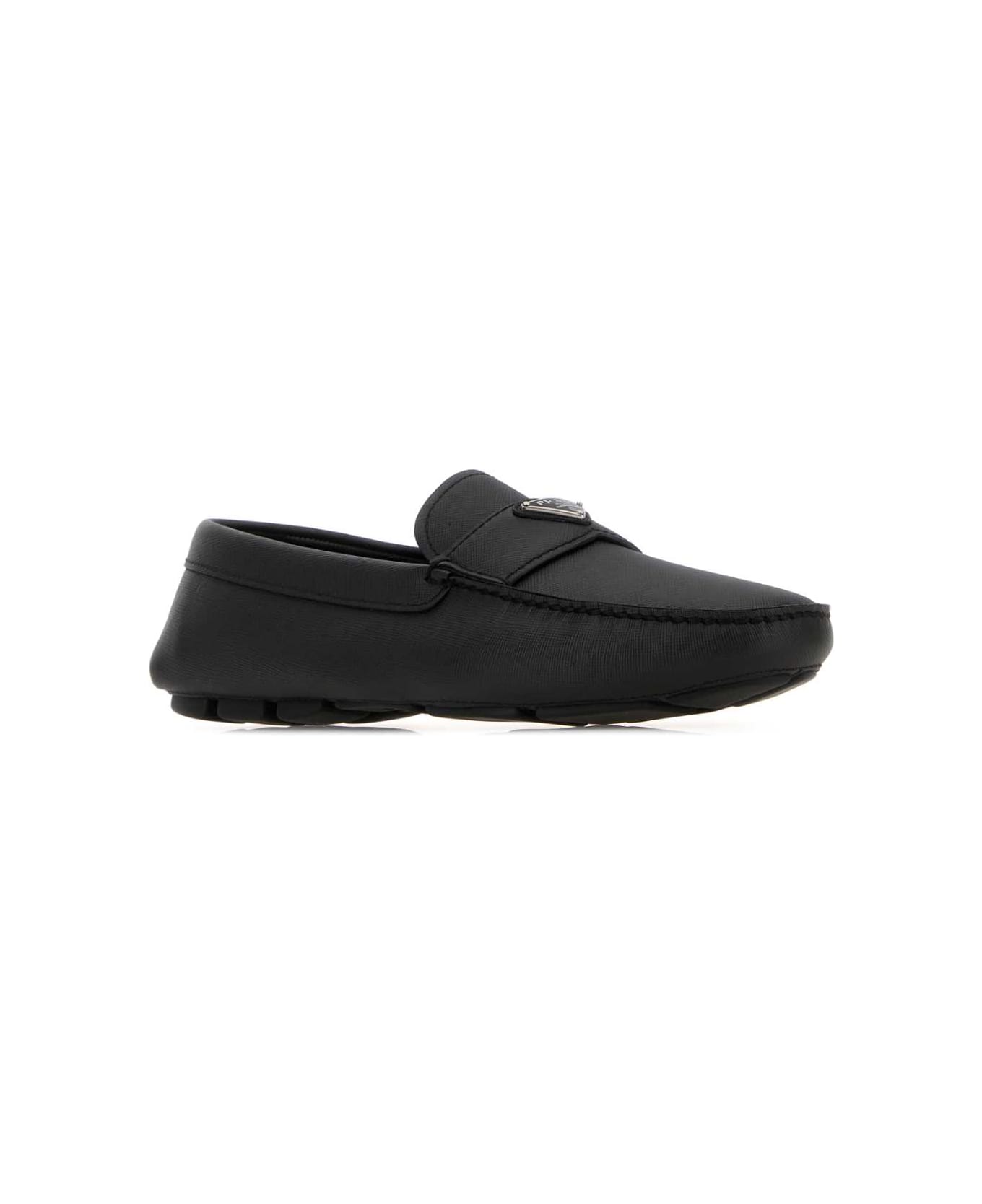 Prada Black Leather Loafers - NERO