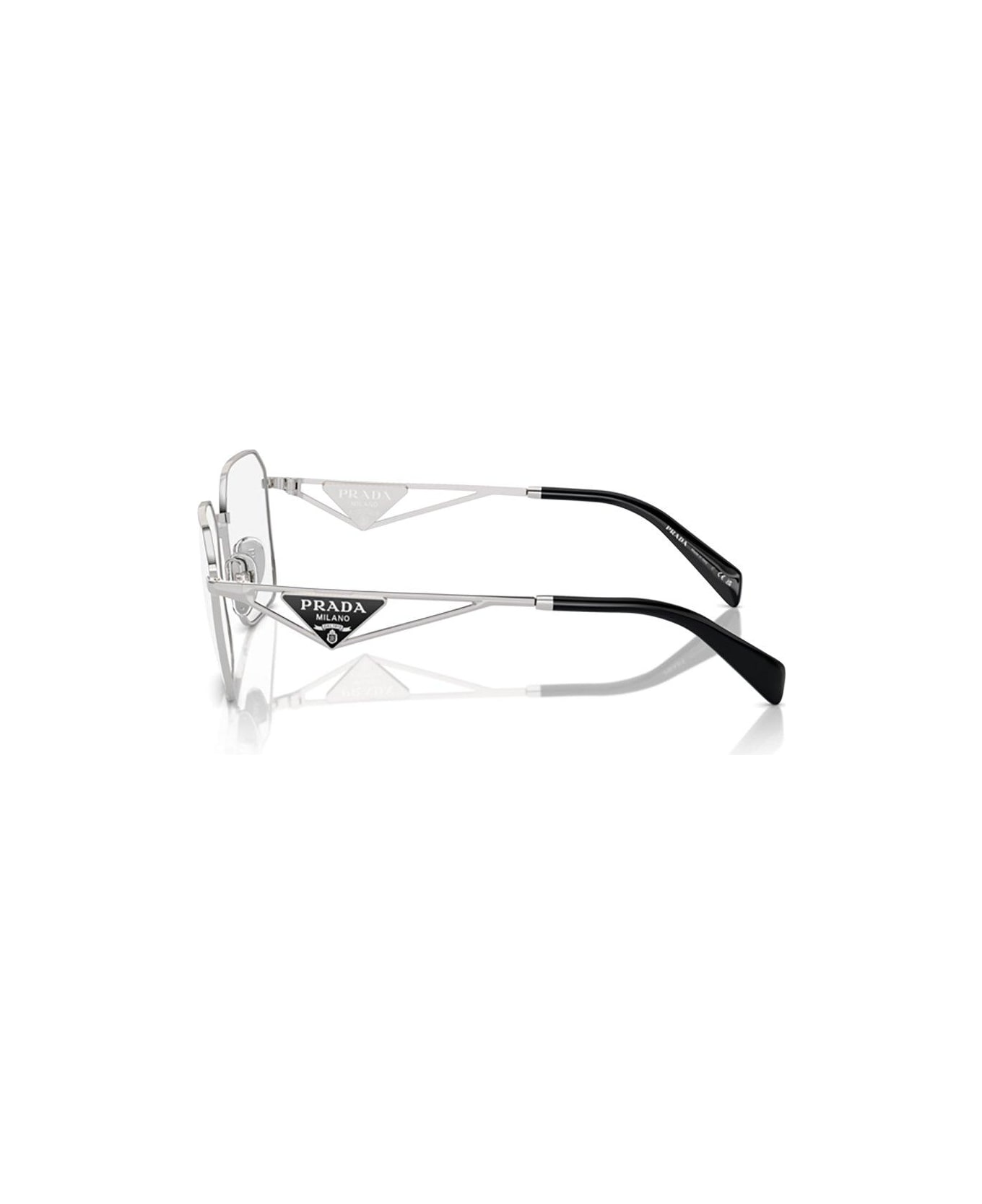 Prada Eyewear Square-frame Glasses Glasses - 1BC1O1 SILVER