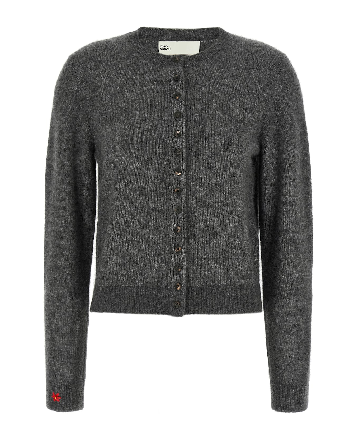 Tory Burch Embroidery Cardigan - Gray ニットウェア