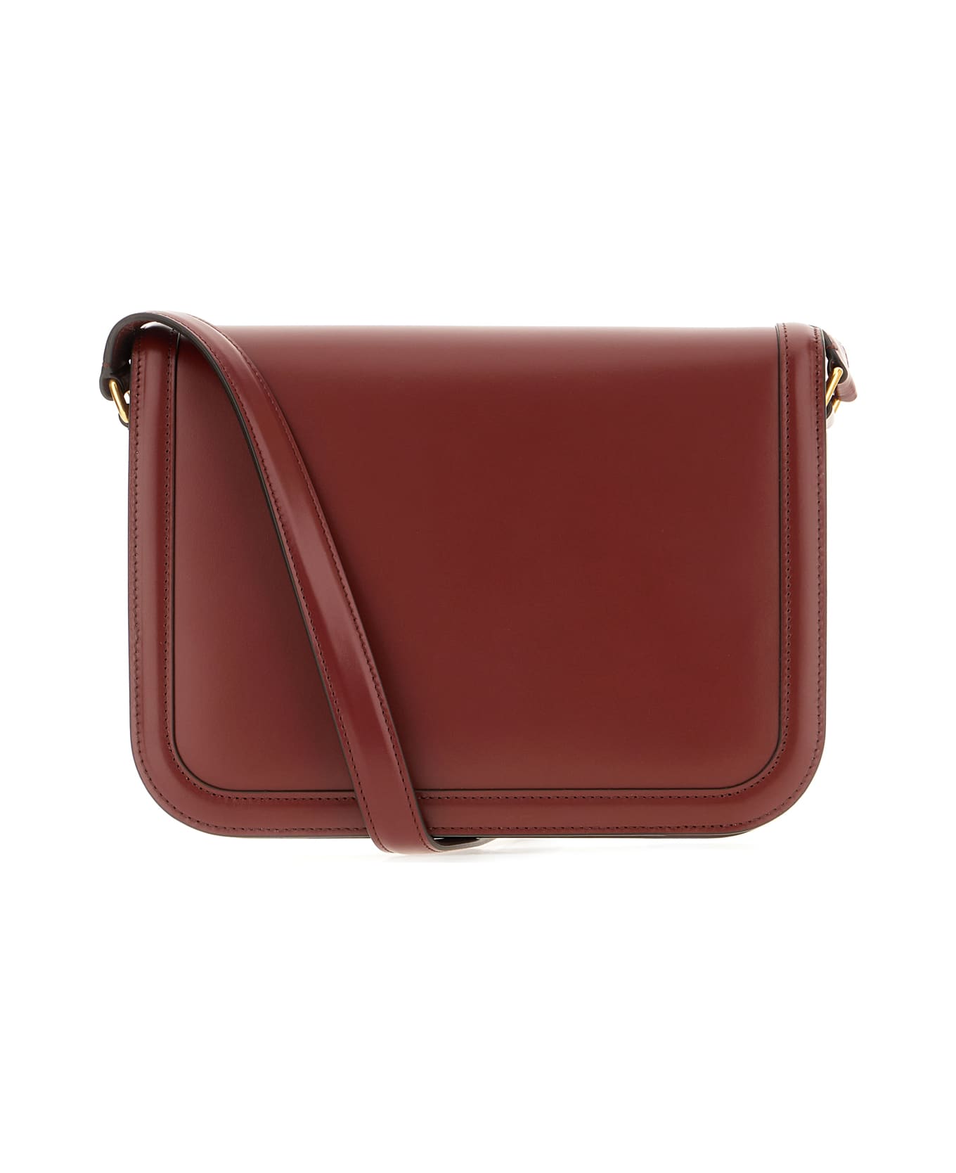 Valentino Garavani Burgundy Leather 9to5 Crossbody Bag - RED