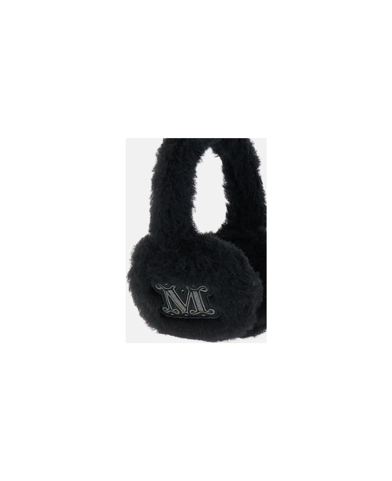Max Mara Alpaca Wool Teddy Earmuffs - Black