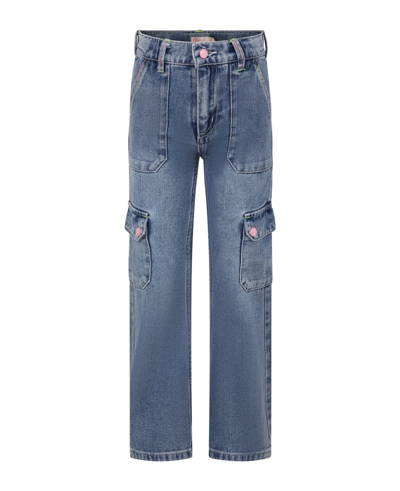 Billieblush Denim Jeans For Girl With Logo - Denim