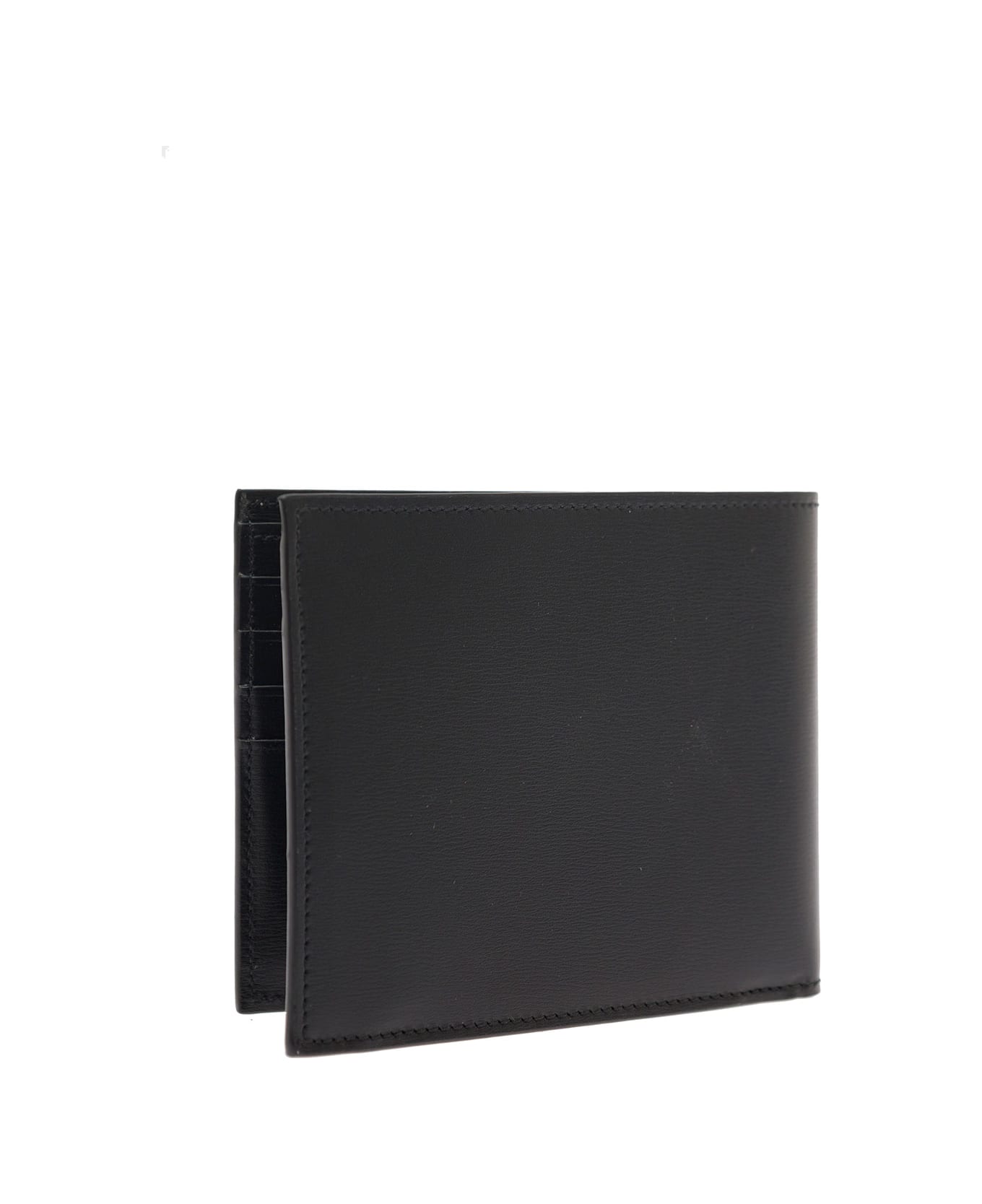 Ferragamo Black Bifold Wallet With Logo Lettering In Leather Man - Black 財布