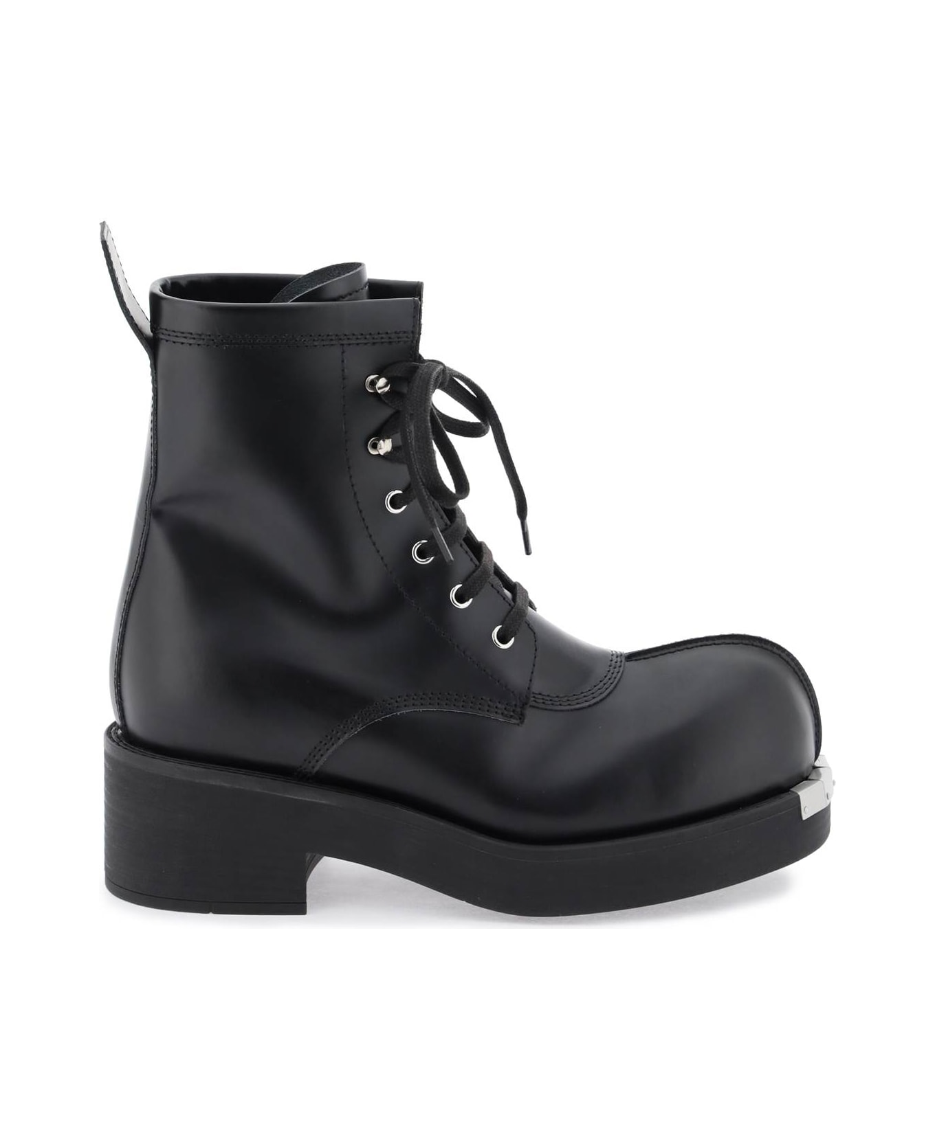 MM6 Maison Margiela Lace-up Ankle Boots - BLACK (Black)
