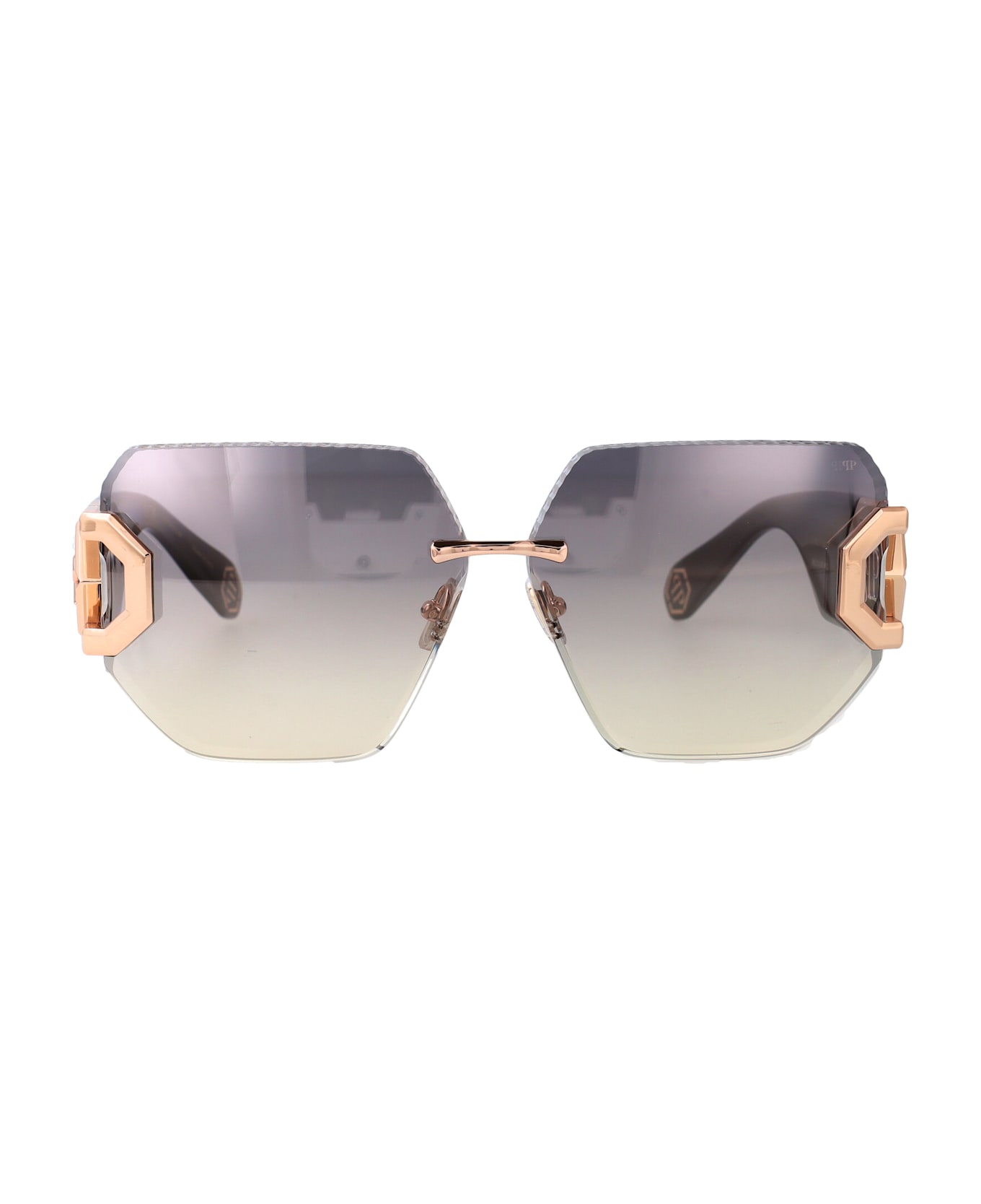 Philipp Plein Plein Hera Sunglasses - ROSE GOLD GREEN