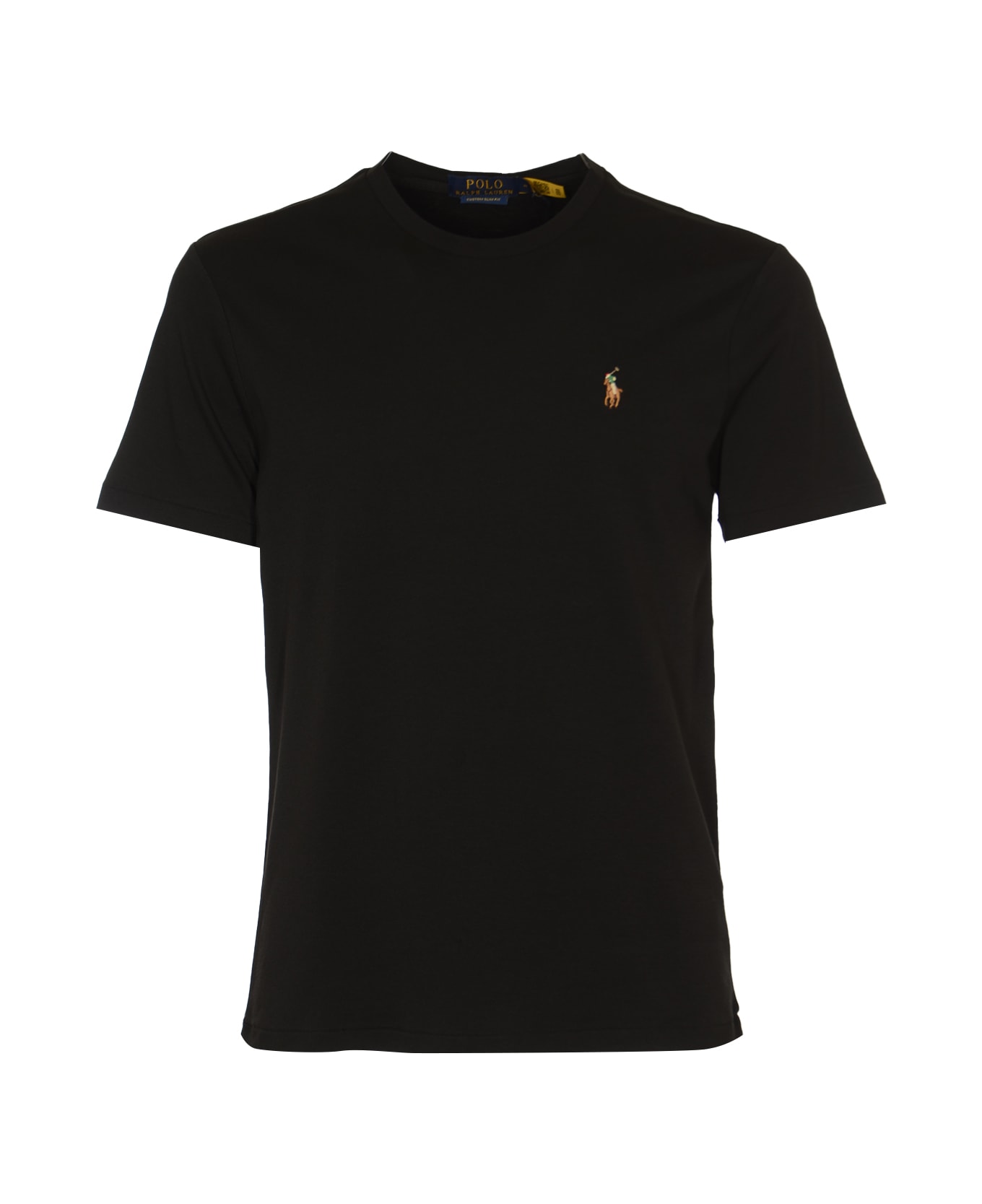 Polo Ralph Lauren Regular Logo Embroidered T-shirt - Black シャツ