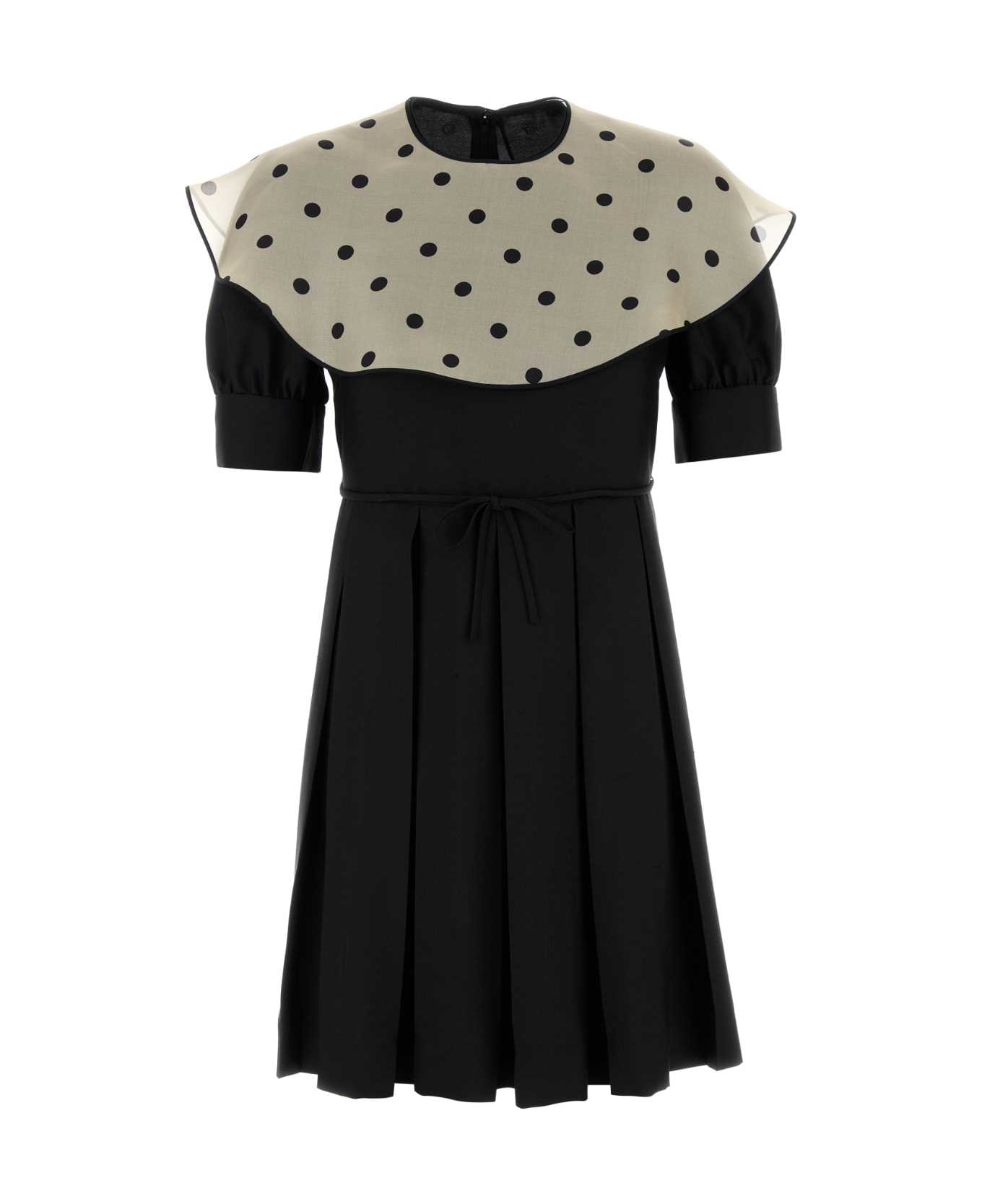 Valentino Garavani Black Silk Mini Dress - NERO