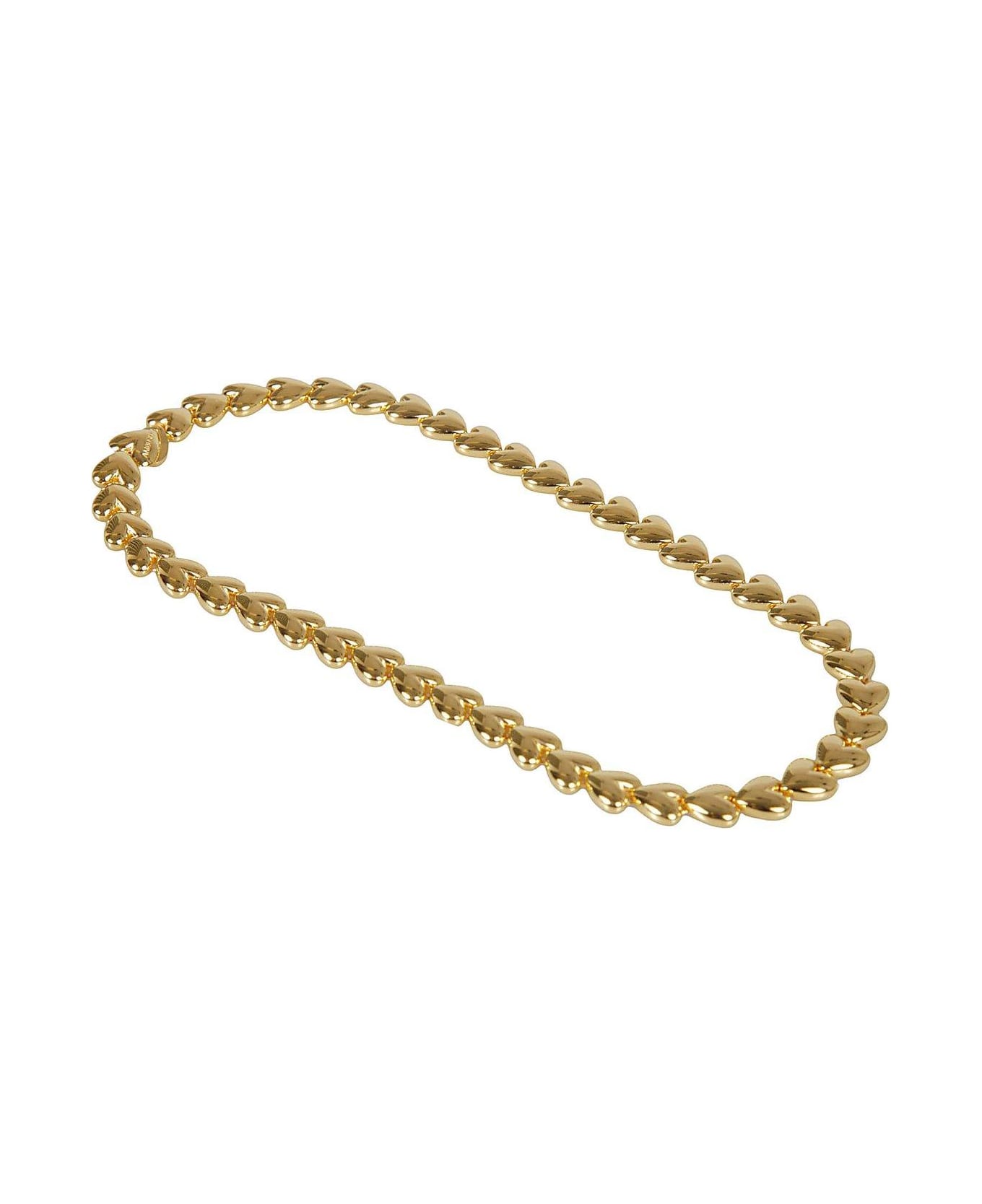 AMBUSH Logo Engraved Heart-link Necklace - Golden