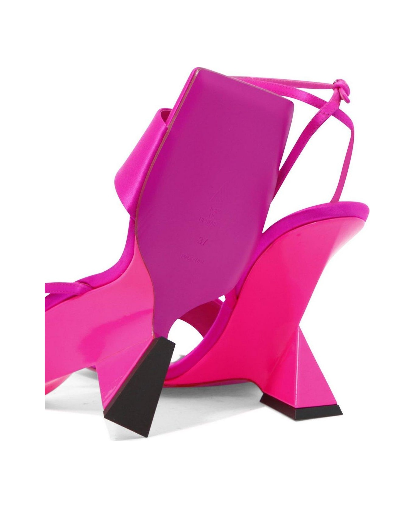 The Attico Block Heel Ankle Strapped Sandals