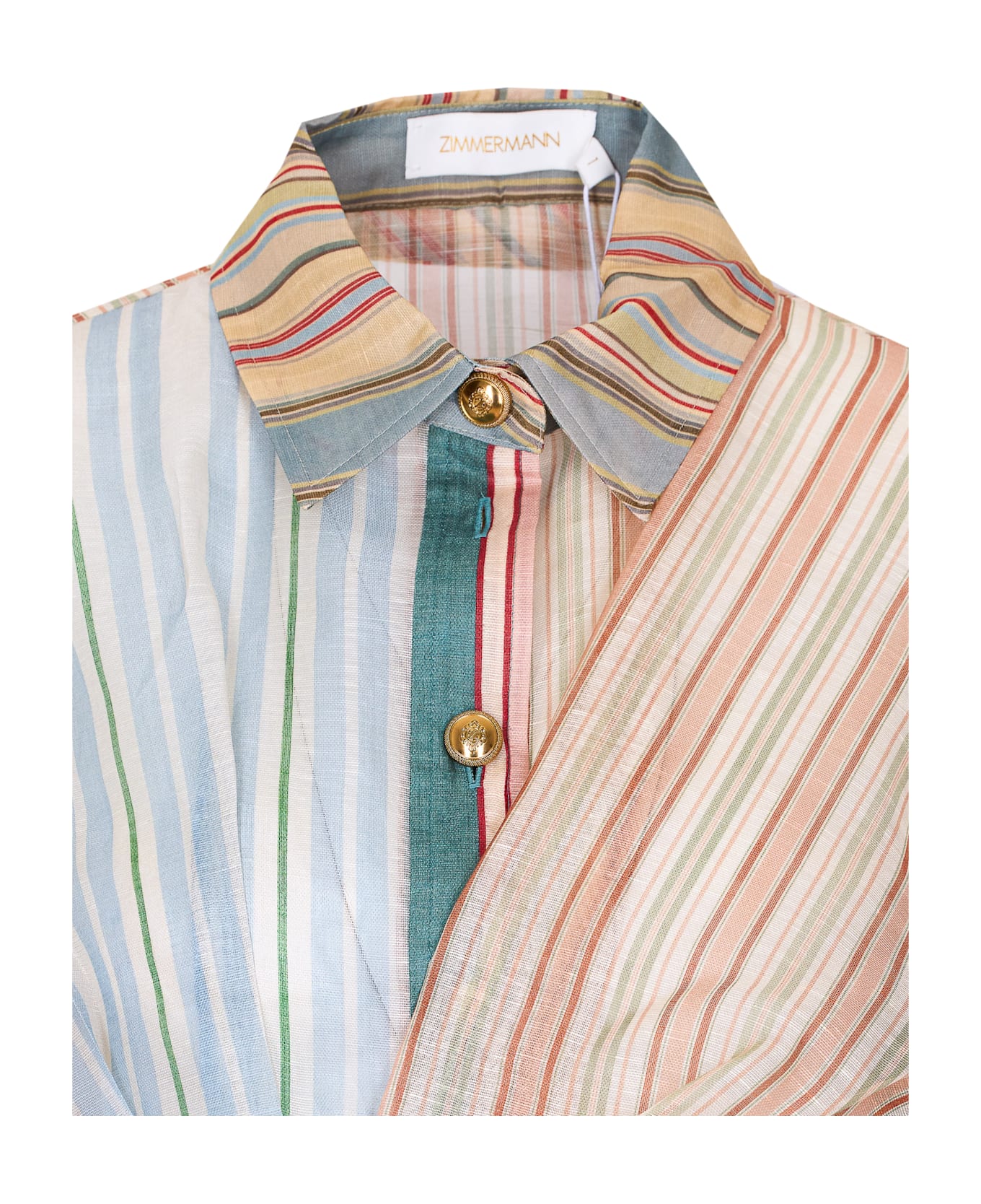 Zimmermann Rebellion Striped Mini Dress - MultiColour