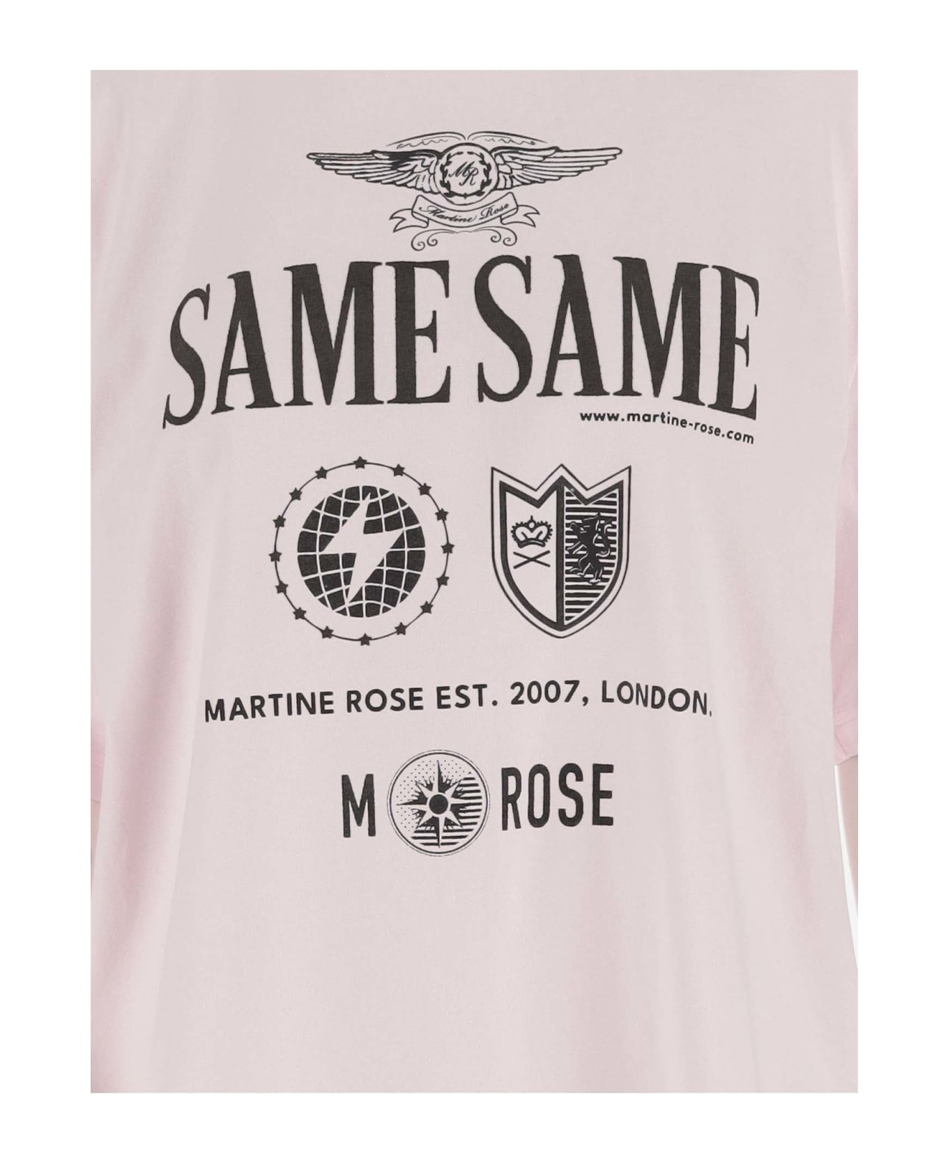 Martine Rose Cotton T-shirt With Logo - PINK シャツ