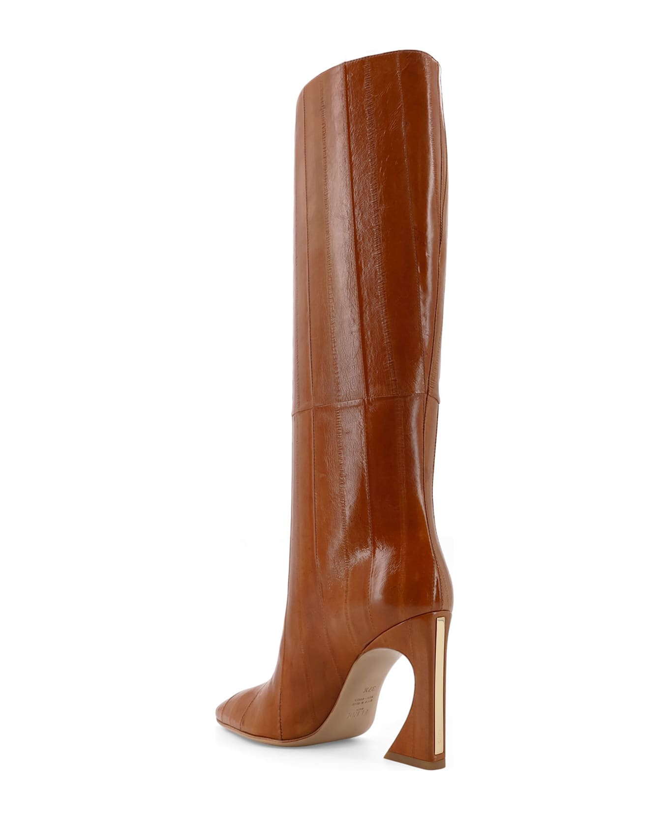 Fendi Arco Hagfish Leather Boots - Beige