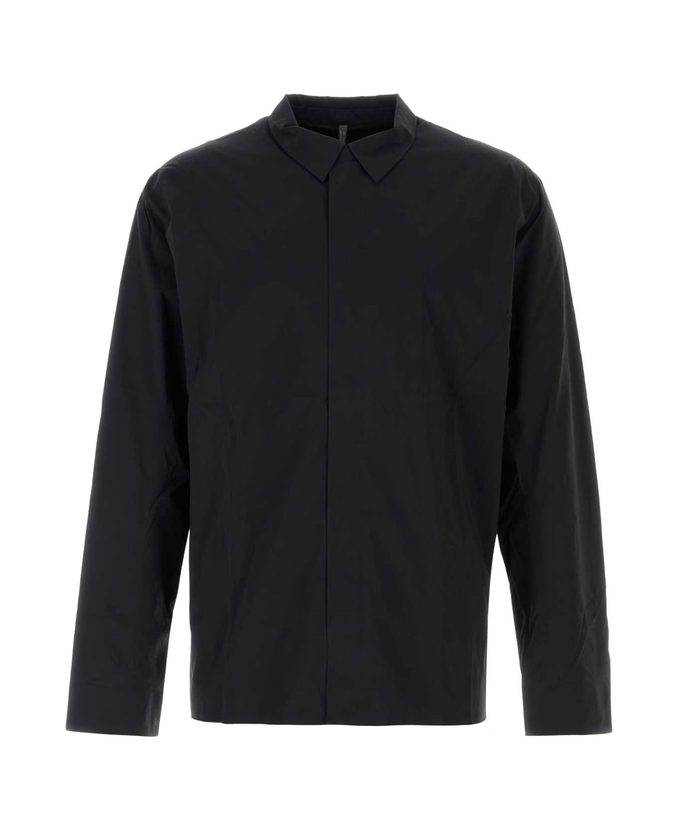 Arc
teryx Veilance Black Stretch Nylon Metry Shirt - BLACK