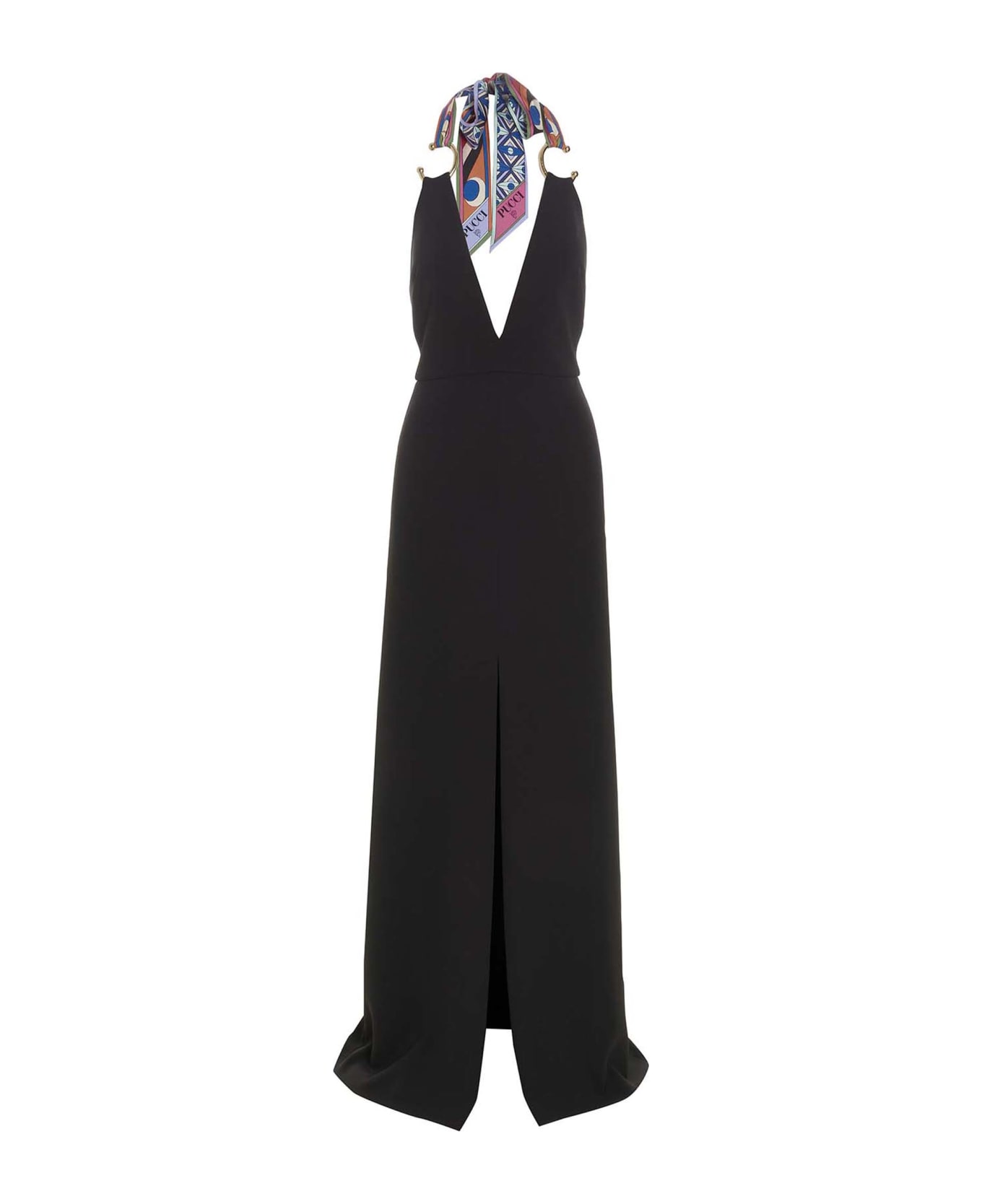 Emilio Pucci Puffer Detail Long Dress - Black  