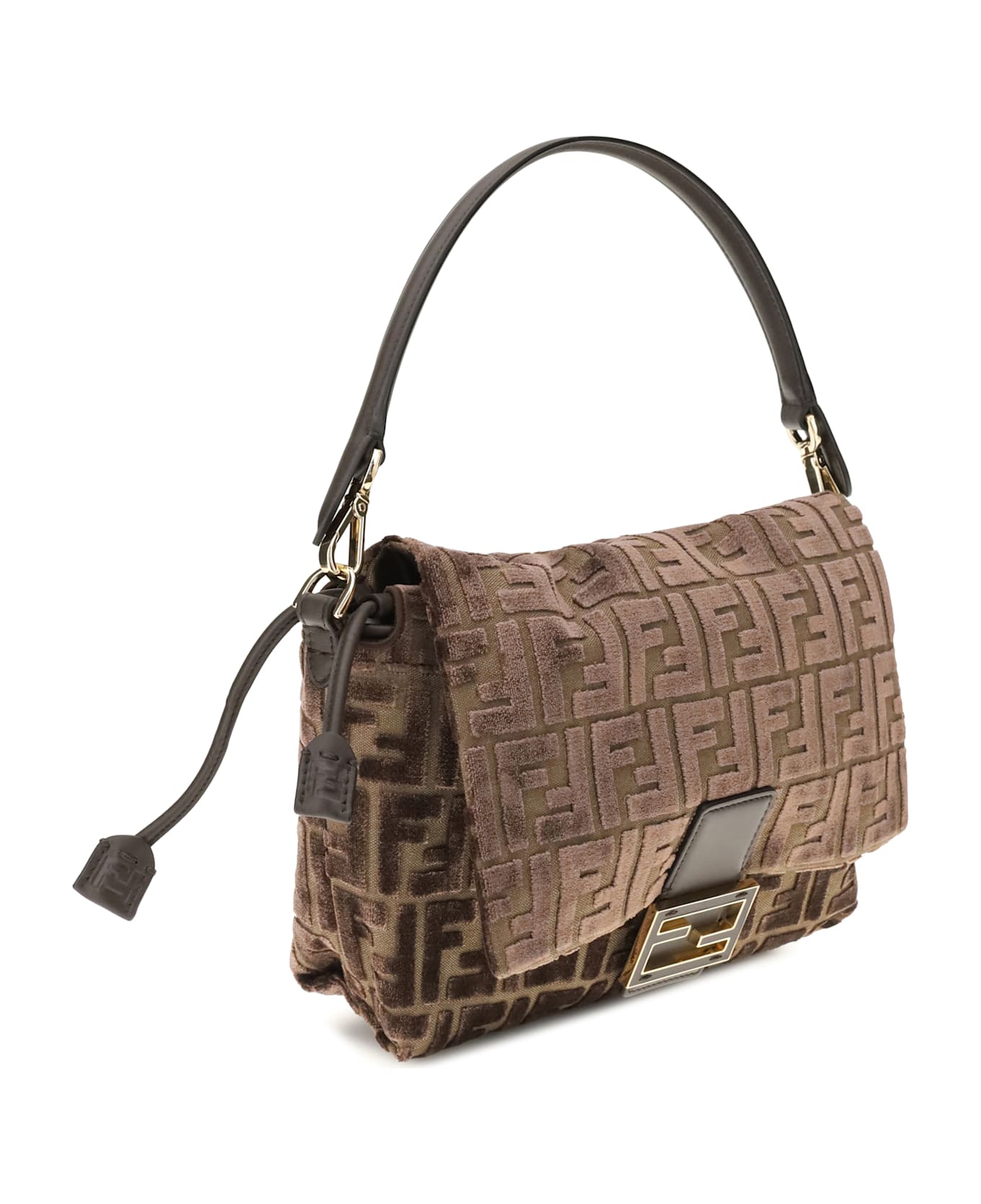 Fendi Medium Mamma Baguette Shoulder Bag - BROWN