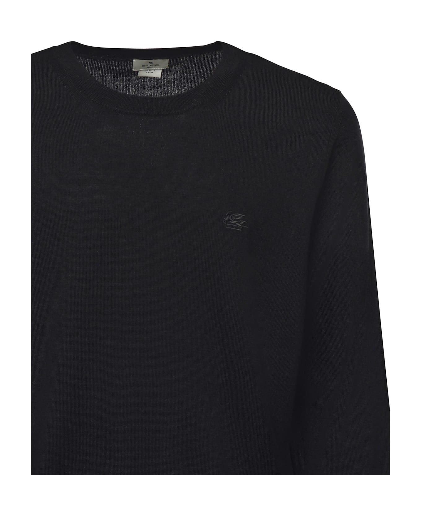 Etro Wool Sweater With Embroidered Monogram