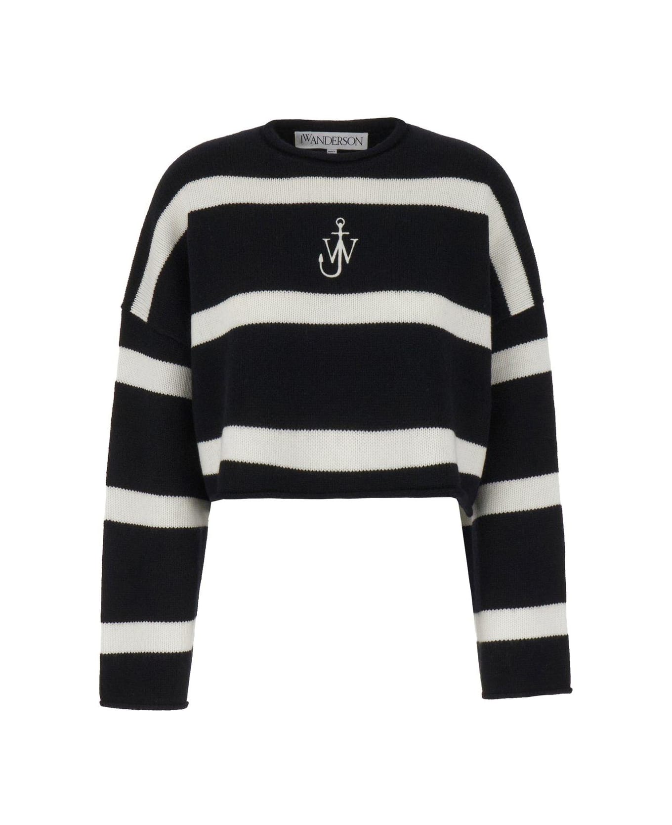J.W. Anderson Anchor Logo Embroidered Cropped Jumper