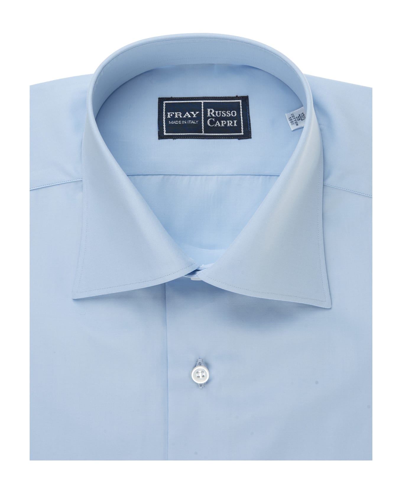Fray Regular Fit Shirt In Light Blue Popeline - Blue